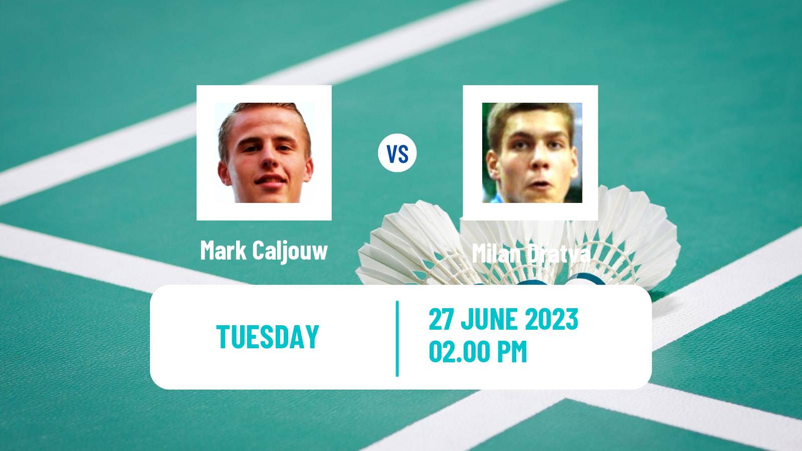 Badminton BWF European Games Men Mark Caljouw - Milan Dratva