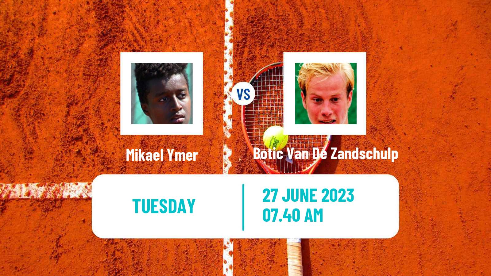 Tennis ATP Eastbourne Mikael Ymer - Botic Van De Zandschulp