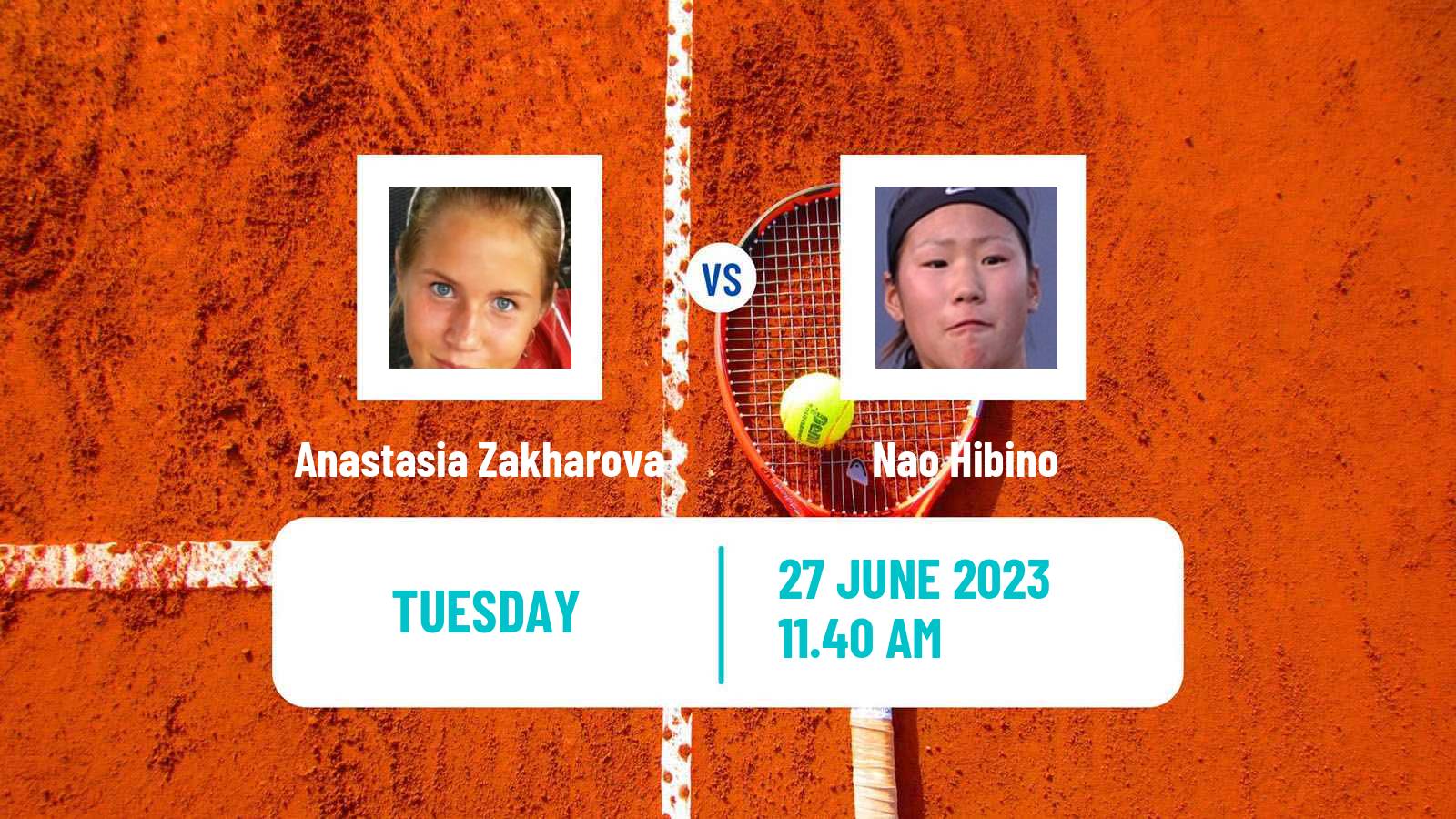 Tennis WTA Wimbledon Anastasia Zakharova - Nao Hibino
