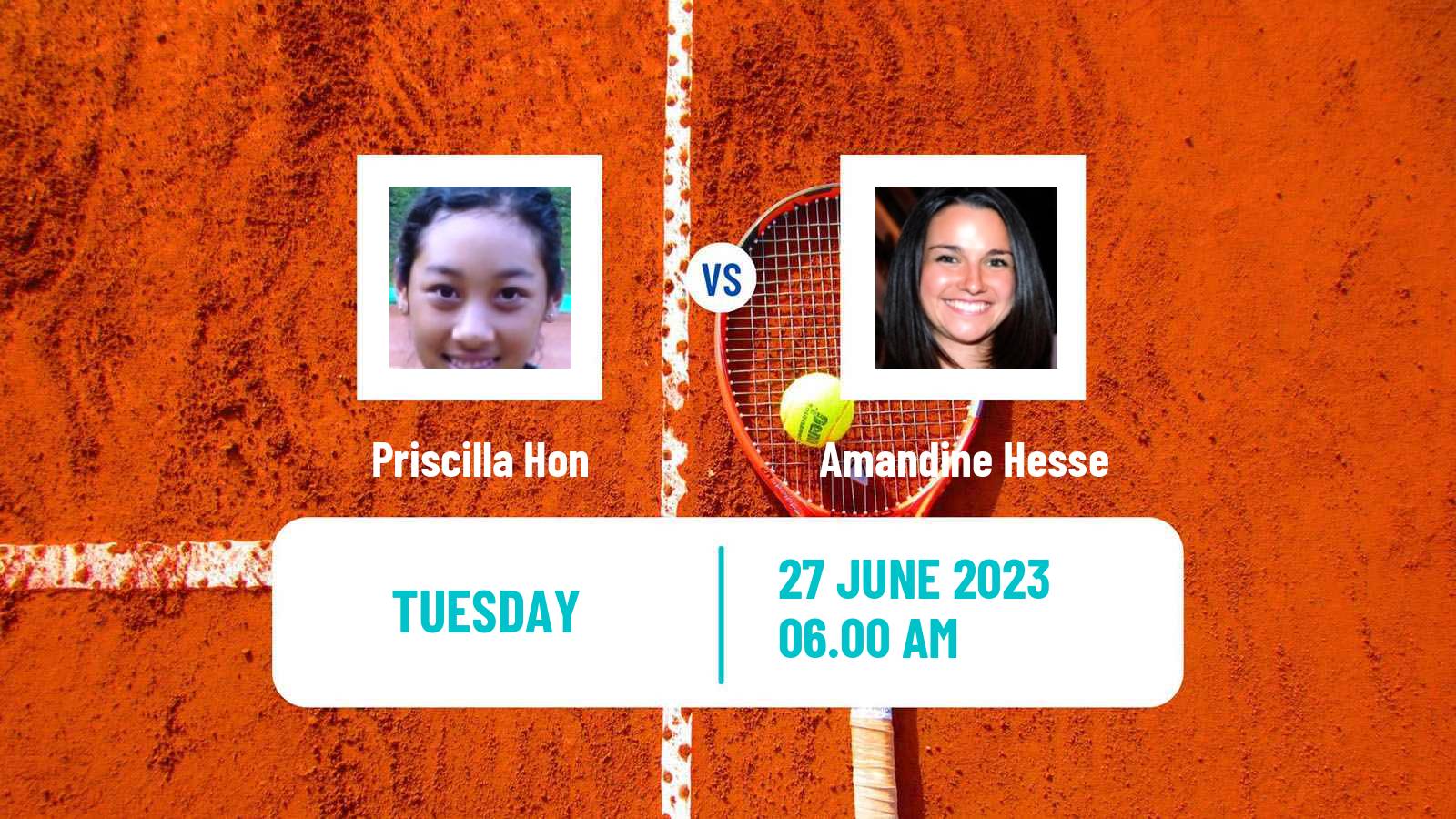 Tennis WTA Wimbledon Priscilla Hon - Amandine Hesse