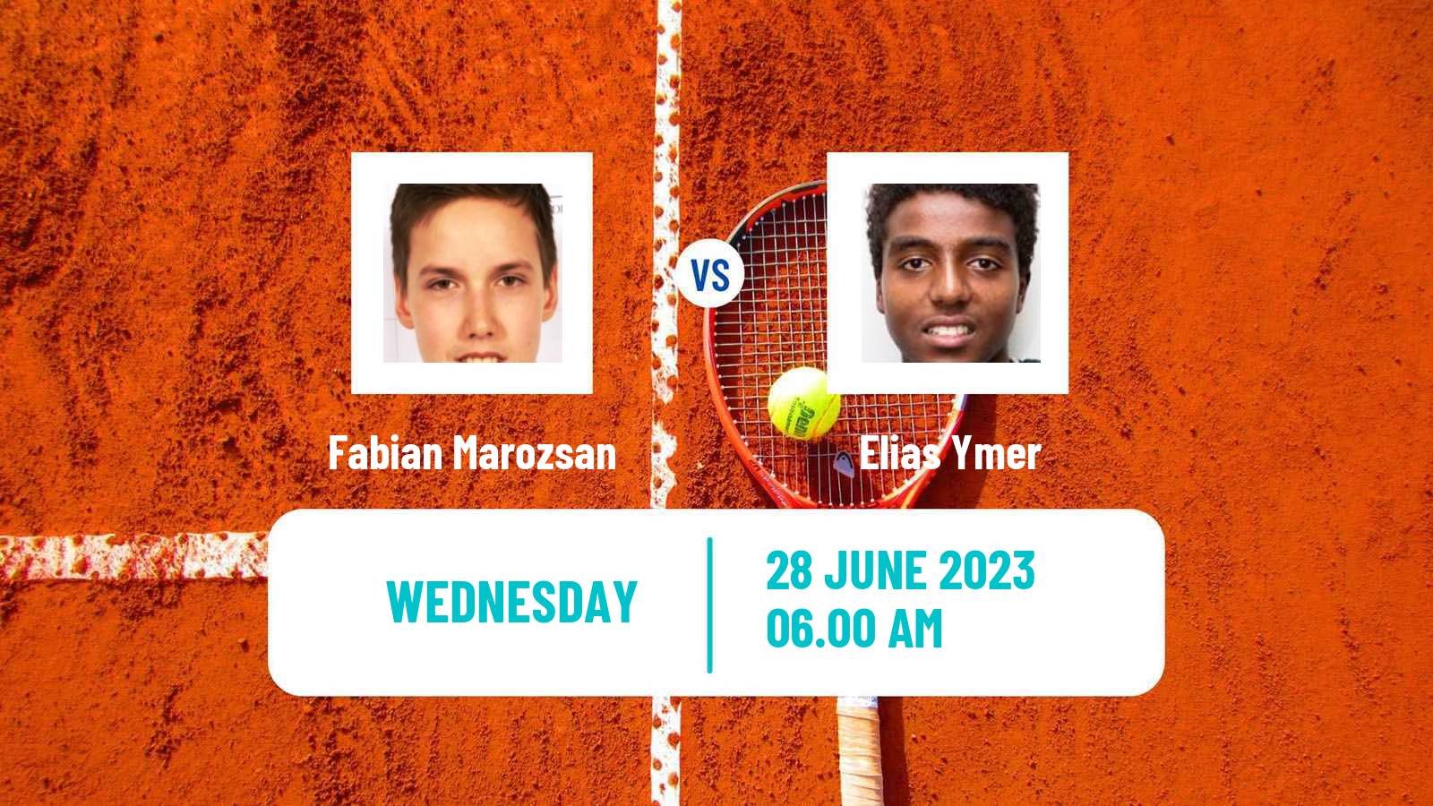 Tennis ATP Wimbledon Fabian Marozsan - Elias Ymer
