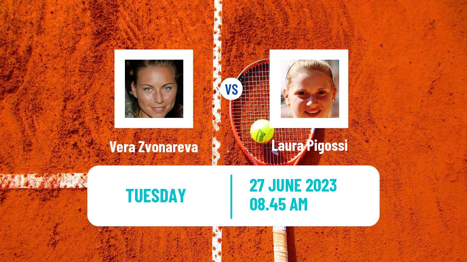 Tennis WTA Wimbledon Vera Zvonareva - Laura Pigossi