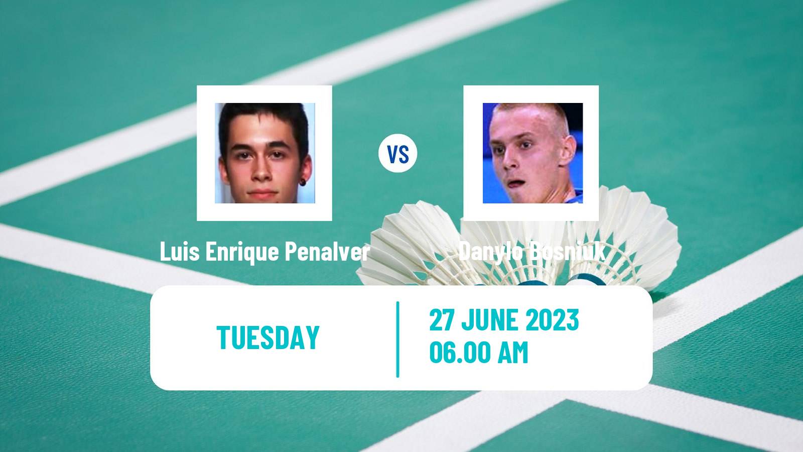 Badminton BWF European Games Men Luis Enrique Penalver - Danylo Bosniuk