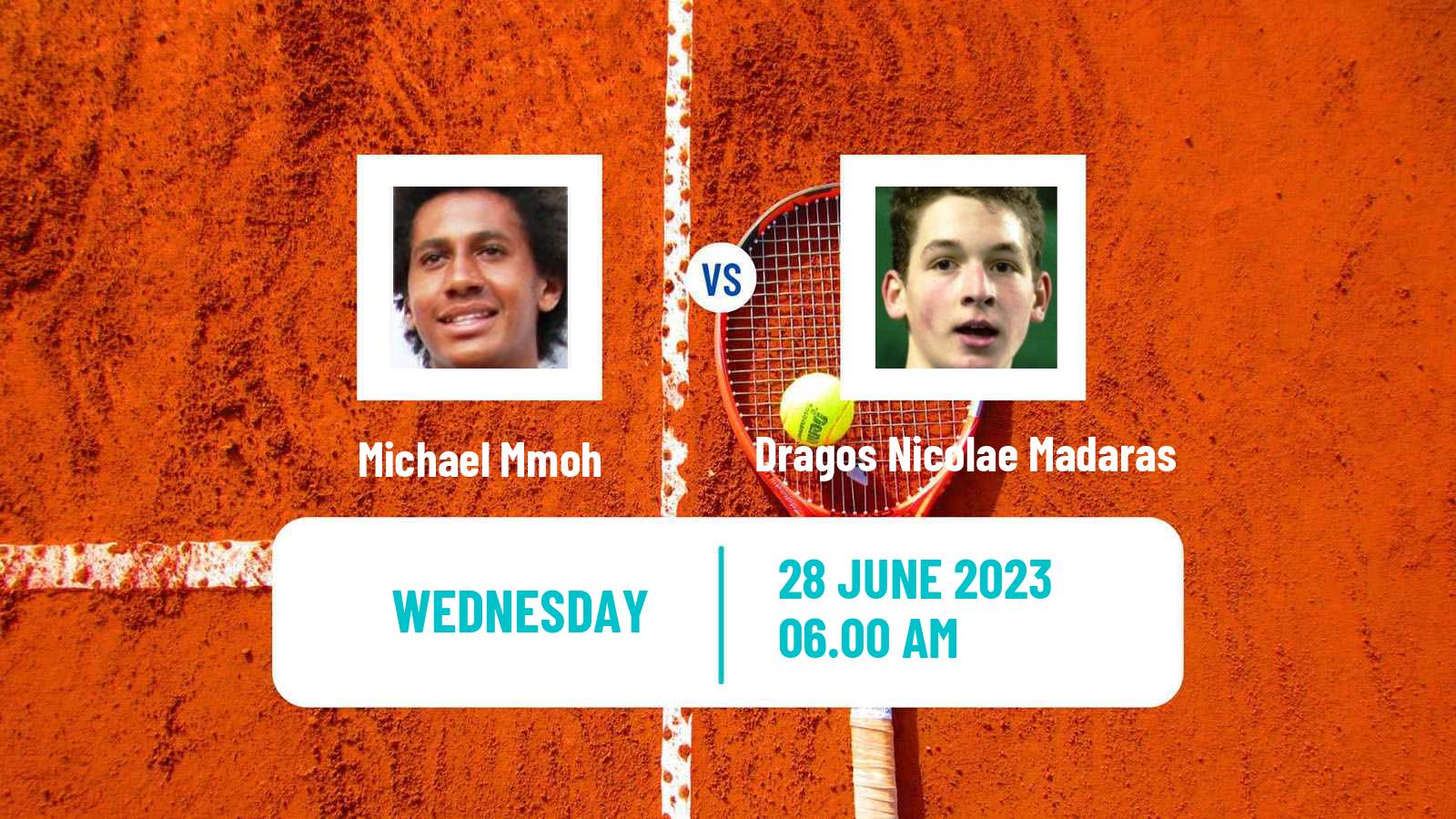 Tennis ATP Wimbledon Michael Mmoh - Dragos Nicolae Madaras