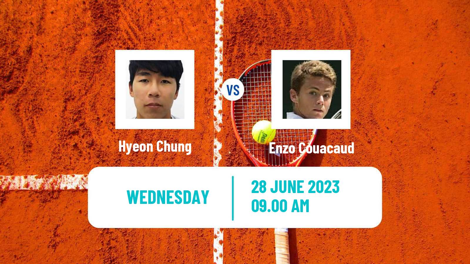 Tennis ATP Wimbledon Hyeon Chung - Enzo Couacaud