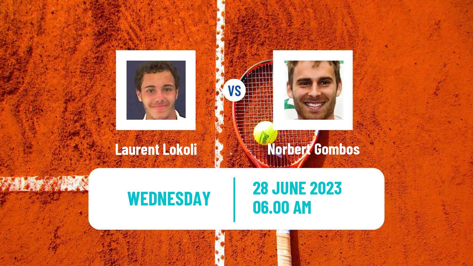 Tennis ATP Wimbledon Laurent Lokoli - Norbert Gombos