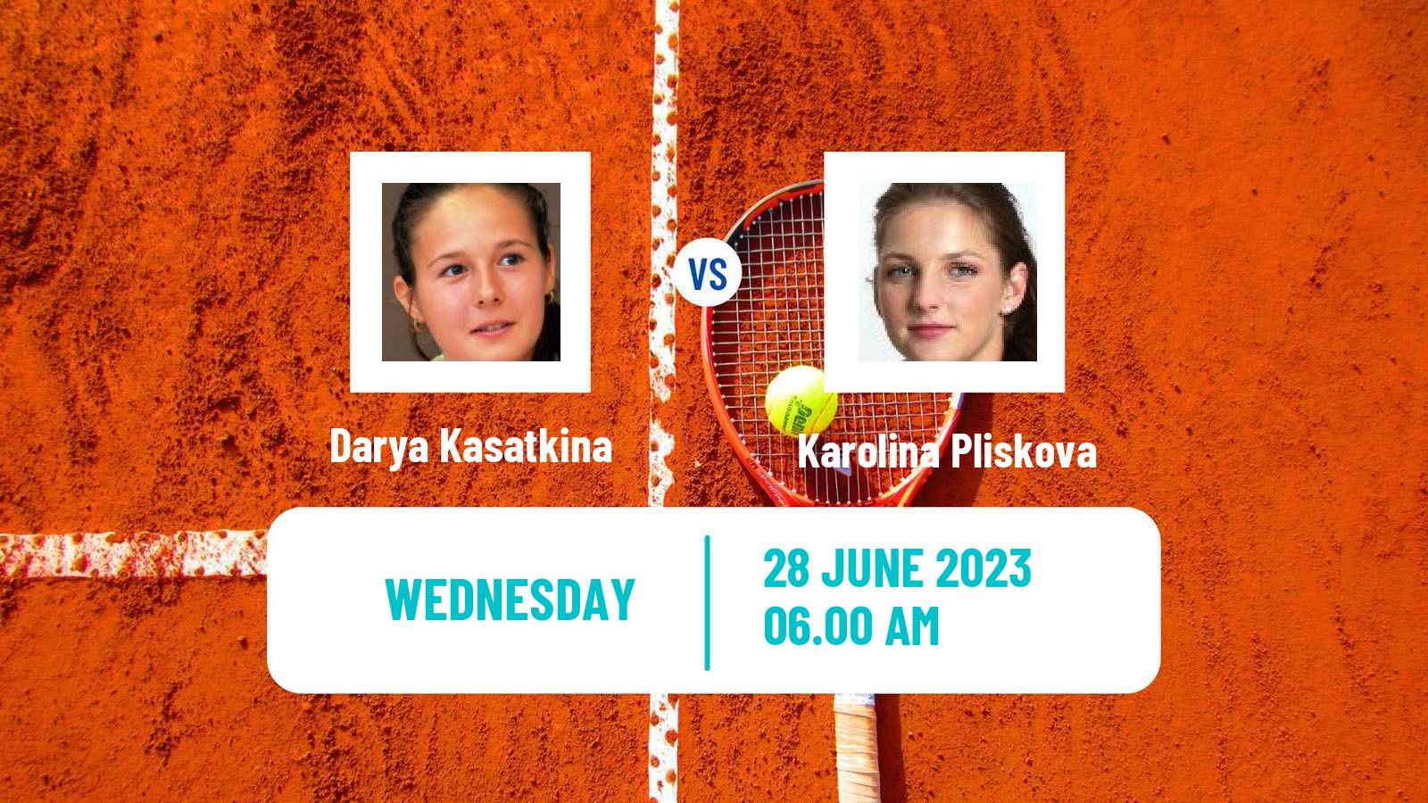 Tennis WTA Eastbourne Darya Kasatkina - Karolina Pliskova