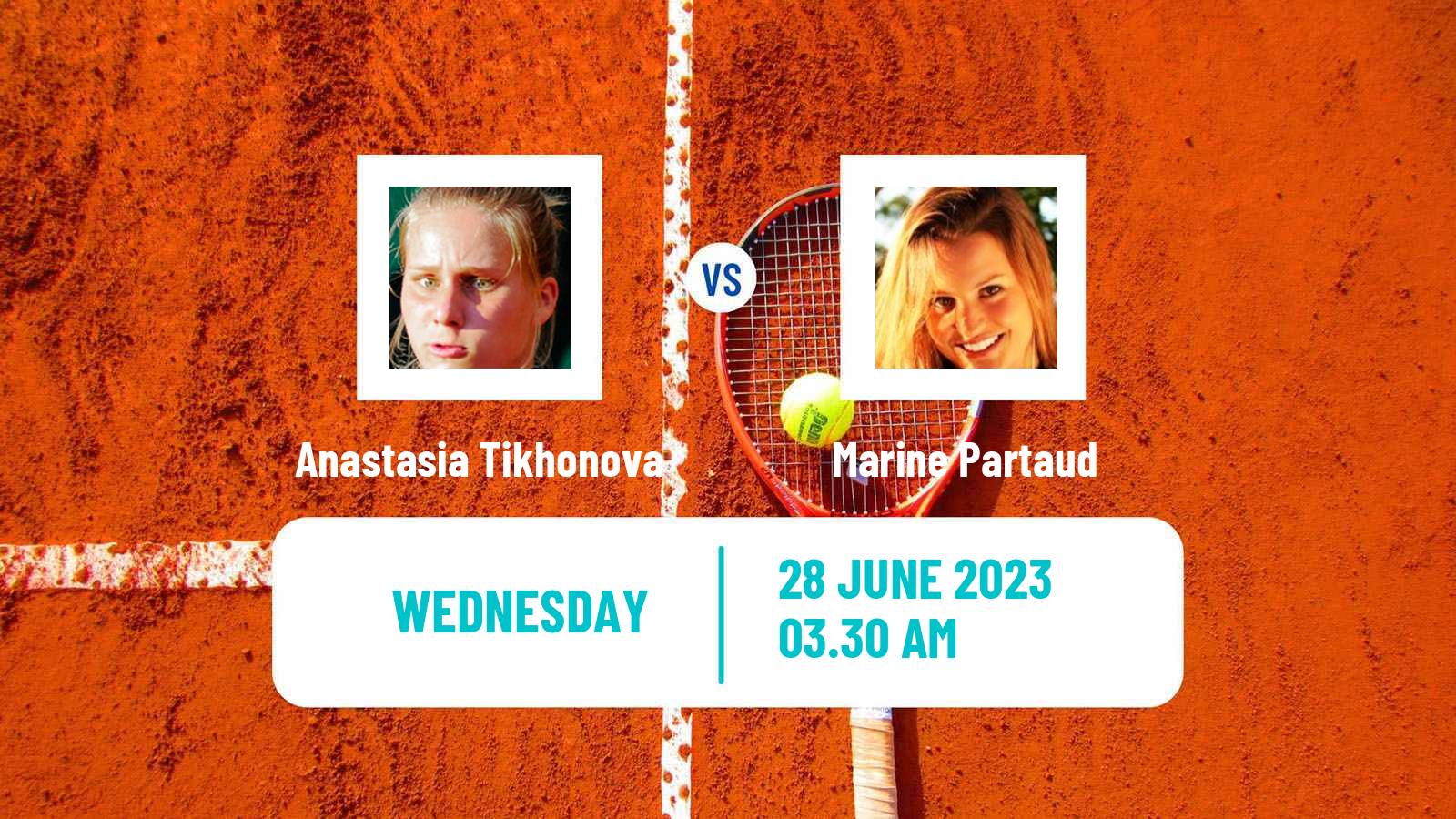 Tennis ITF W25 Perigueux Women Anastasia Tikhonova - Marine Partaud