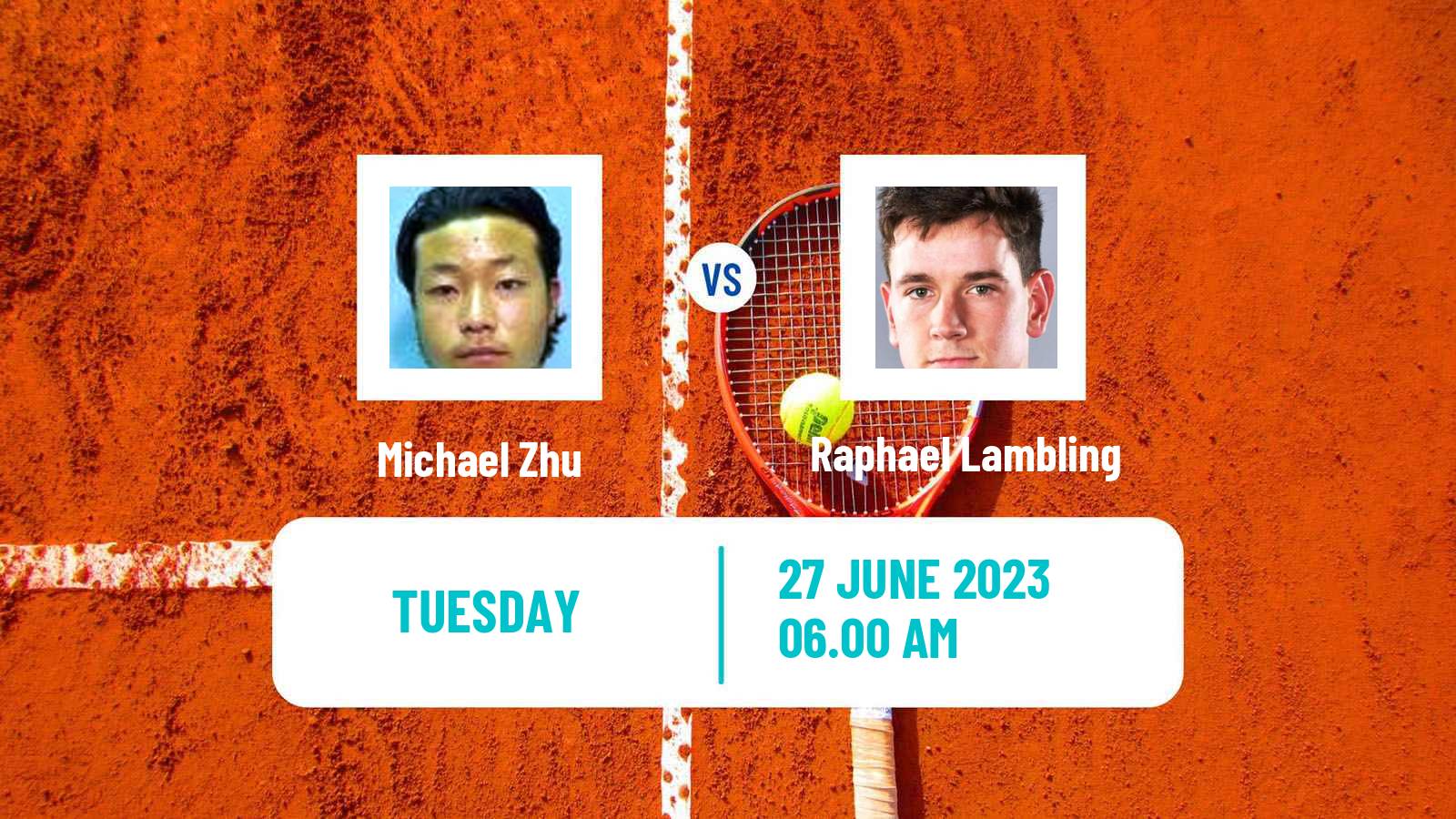 Tennis ITF M15 Monastir 26 Men Michael Zhu - Raphael Lambling