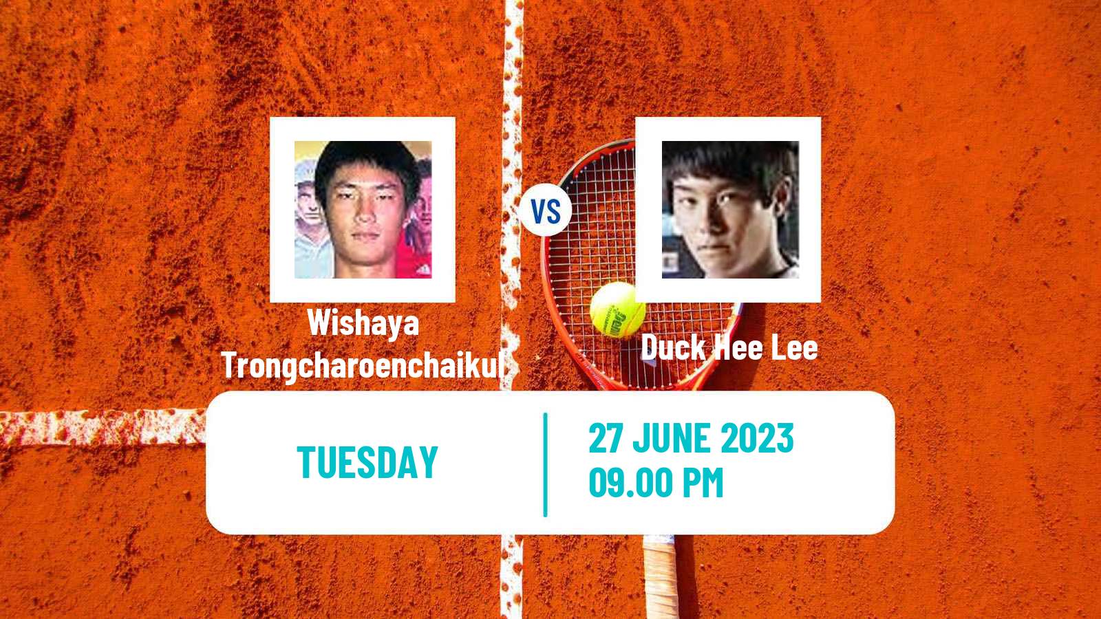 Tennis ITF M15 Tianjin 3 Men Wishaya Trongcharoenchaikul - Duck Hee Lee