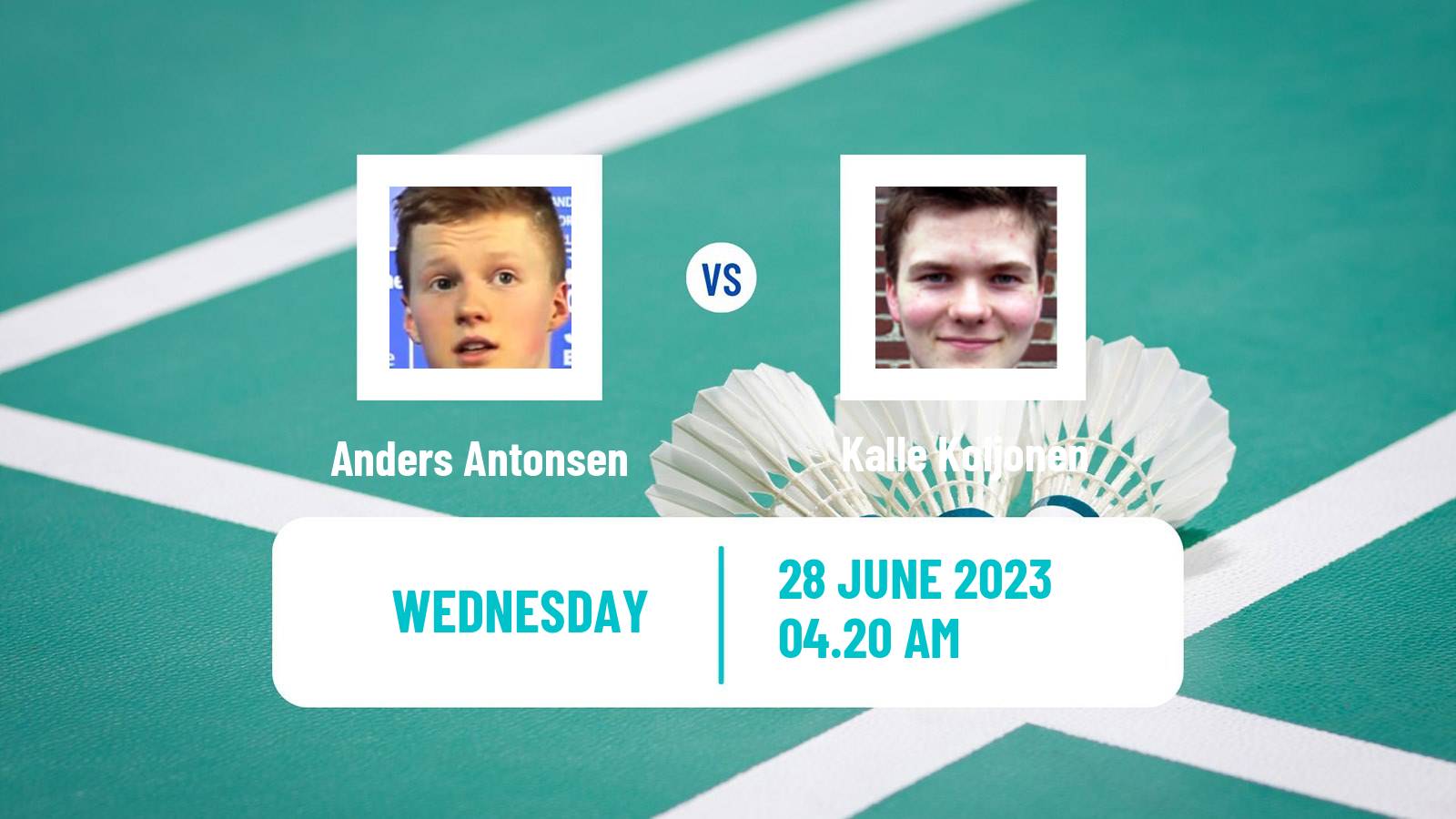 Badminton BWF European Games Men Anders Antonsen - Kalle Koljonen