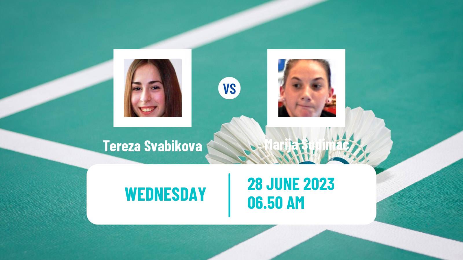 Badminton BWF European Games Women Tereza Svabikova - Marija Sudimac