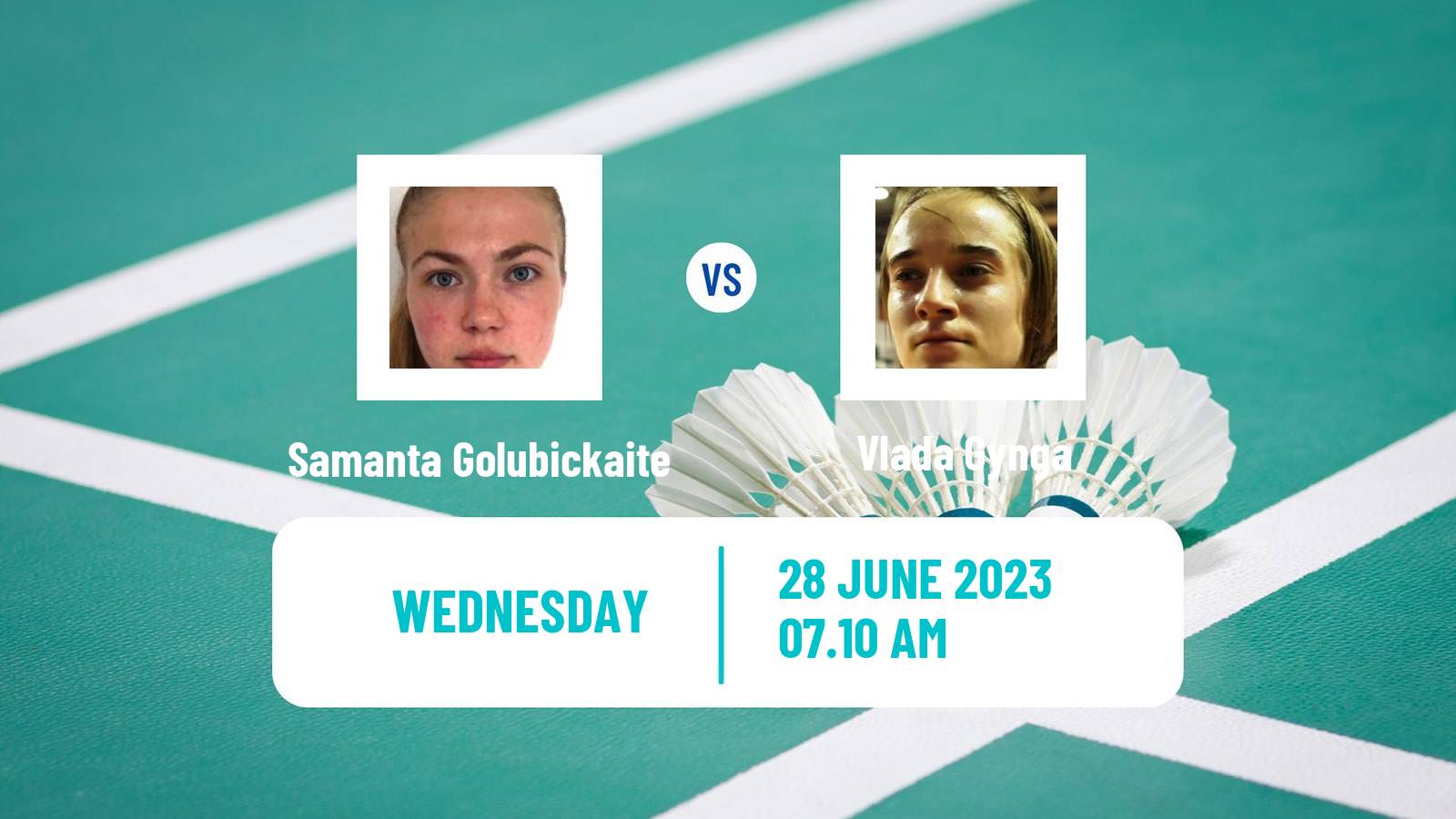 Badminton BWF European Games Women Samanta Golubickaite - Vlada Gynga