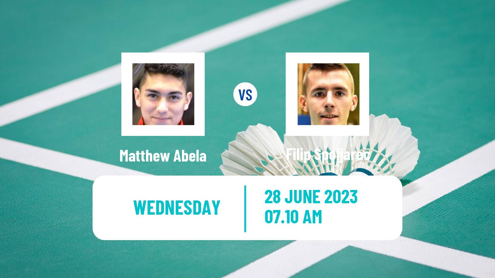 Badminton BWF European Games Men Matthew Abela - Filip Spoljarec