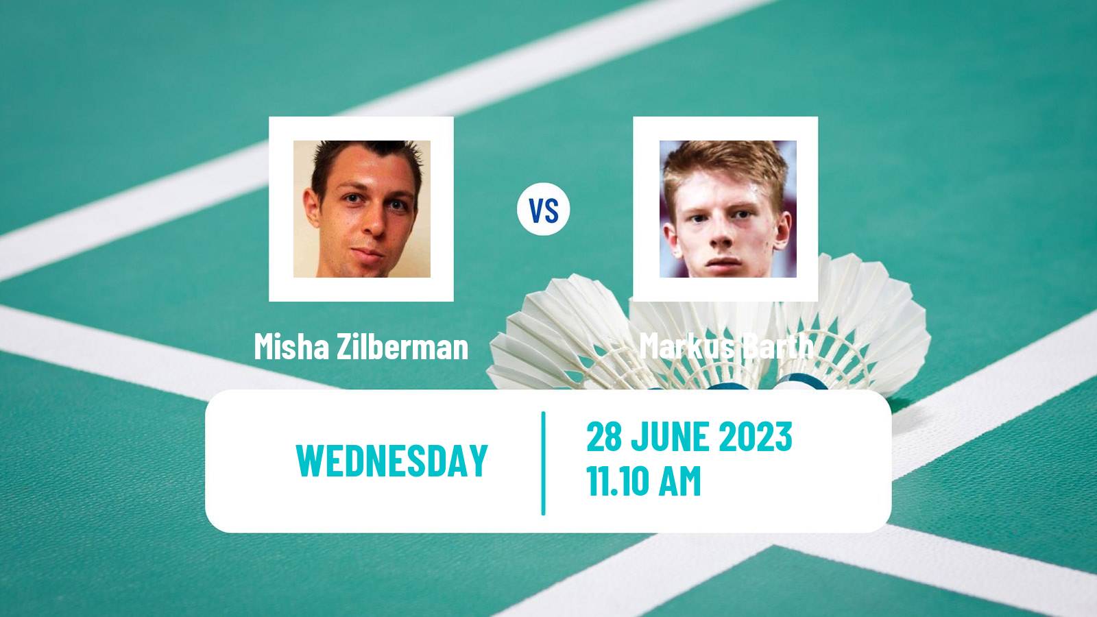Badminton BWF European Games Men Misha Zilberman - Markus Barth