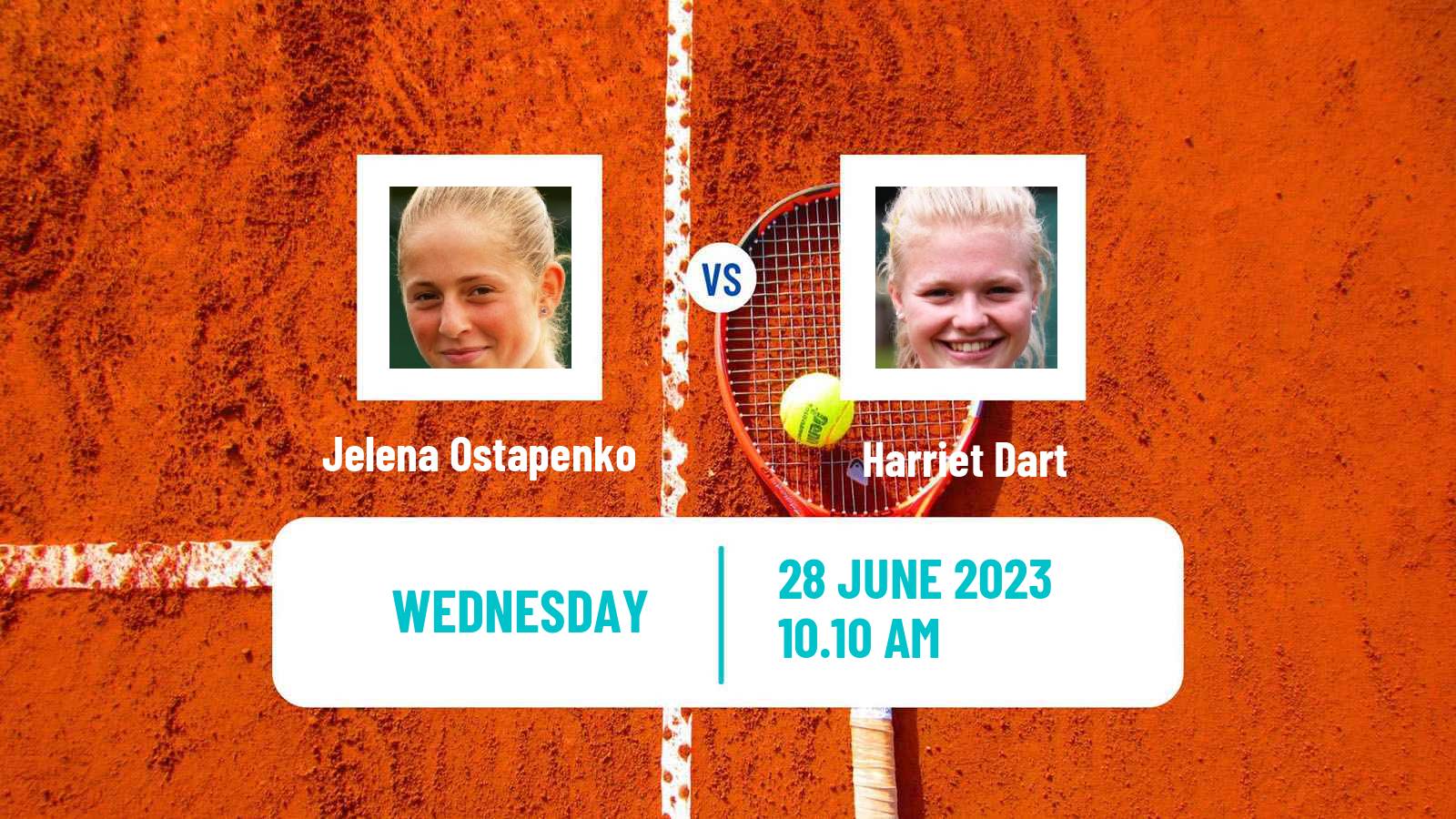 Tennis WTA Eastbourne Jelena Ostapenko - Harriet Dart