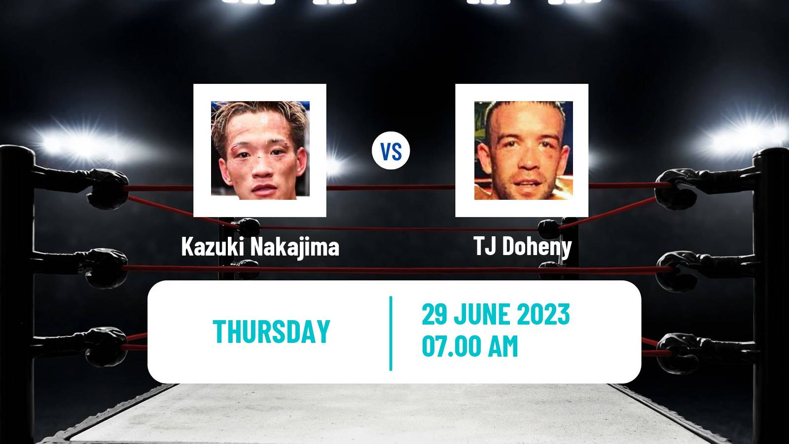 Boxing Super Bantamweight WBO Asia Pacific Title Men Kazuki Nakajima - TJ Doheny