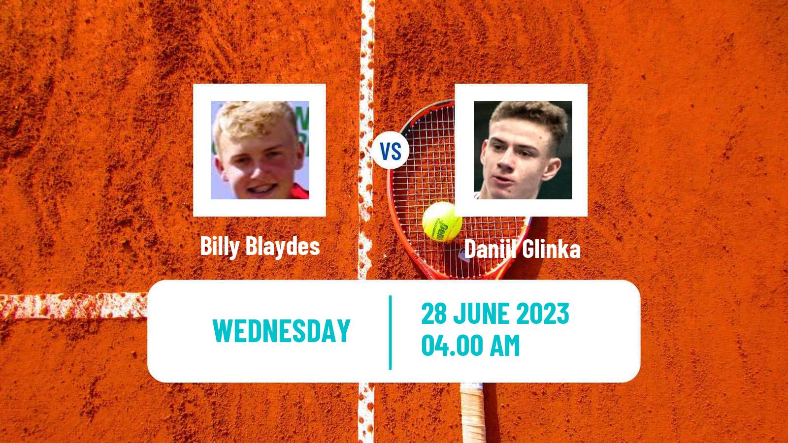 Tennis ITF M15 Monastir 26 Men Billy Blaydes - Daniil Glinka