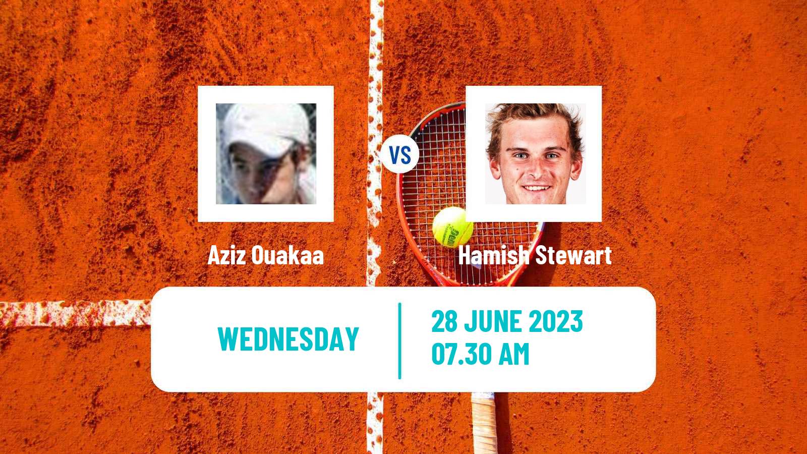 Tennis ITF M15 Monastir 26 Men Aziz Ouakaa - Hamish Stewart