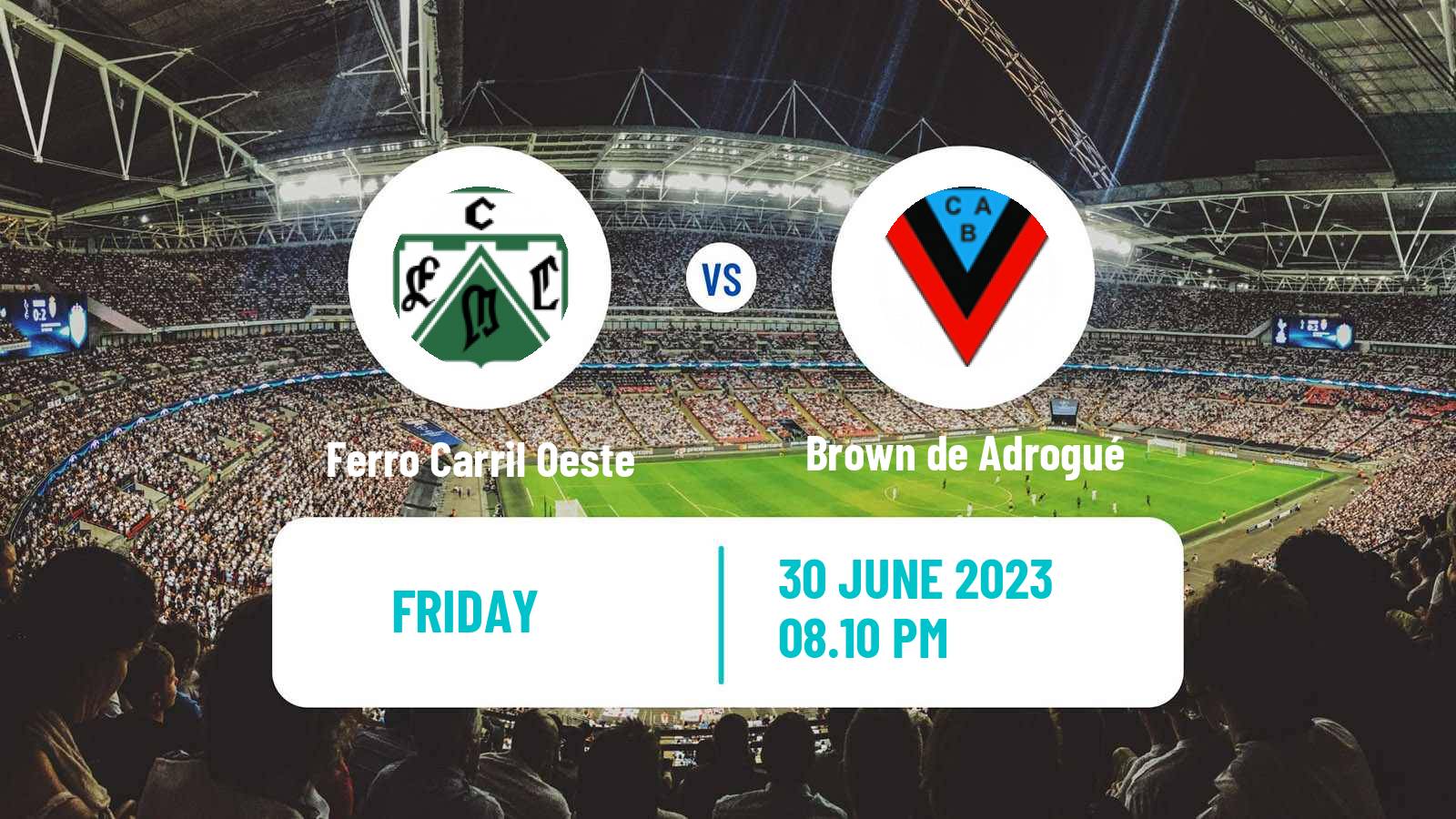 Soccer Argentinian Primera Nacional Ferro Carril Oeste - Brown de Adrogué