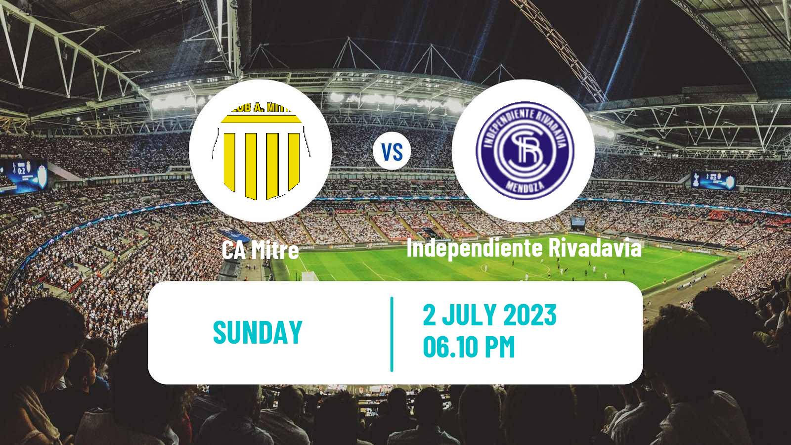 Soccer Argentinian Primera Nacional Mitre - Independiente Rivadavia