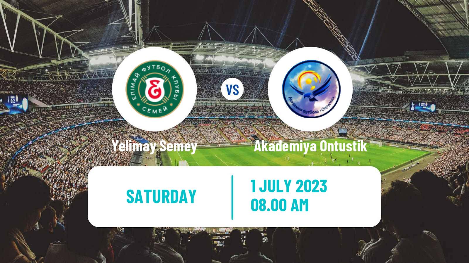 Soccer Kazakh First Division Yelimay Semey - Akademiya Ontustik