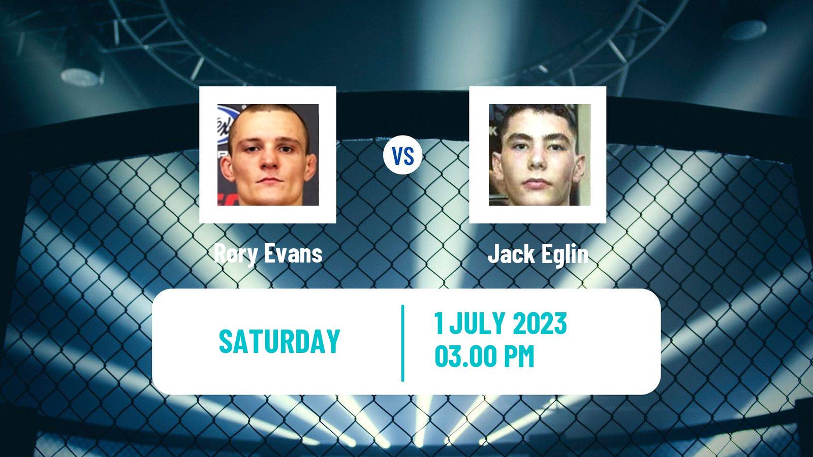 MMA Bantamweight Cage Warriors Men Rory Evans - Jack Eglin