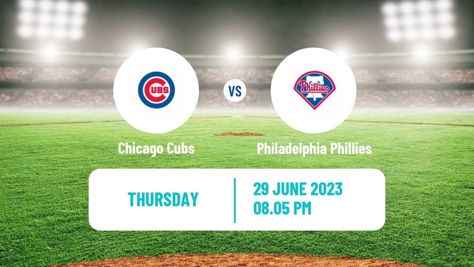 Baseball MLB Chicago Cubs - Philadelphia Phillies