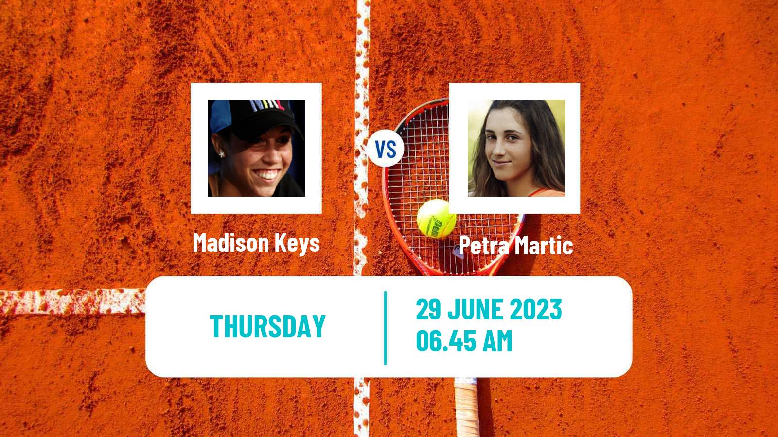 Tennis WTA Eastbourne Madison Keys - Petra Martic