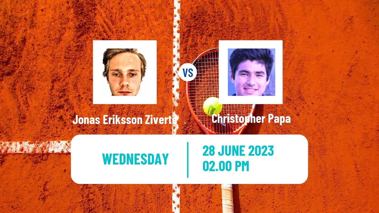 Tennis ITF M15 Irvine Ca Men Jonas Eriksson Ziverts - Christopher Papa