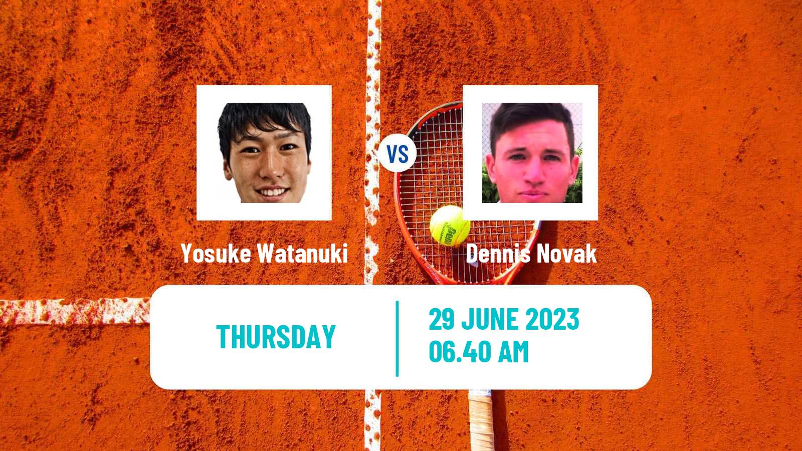 Tennis ATP Wimbledon Yosuke Watanuki - Dennis Novak