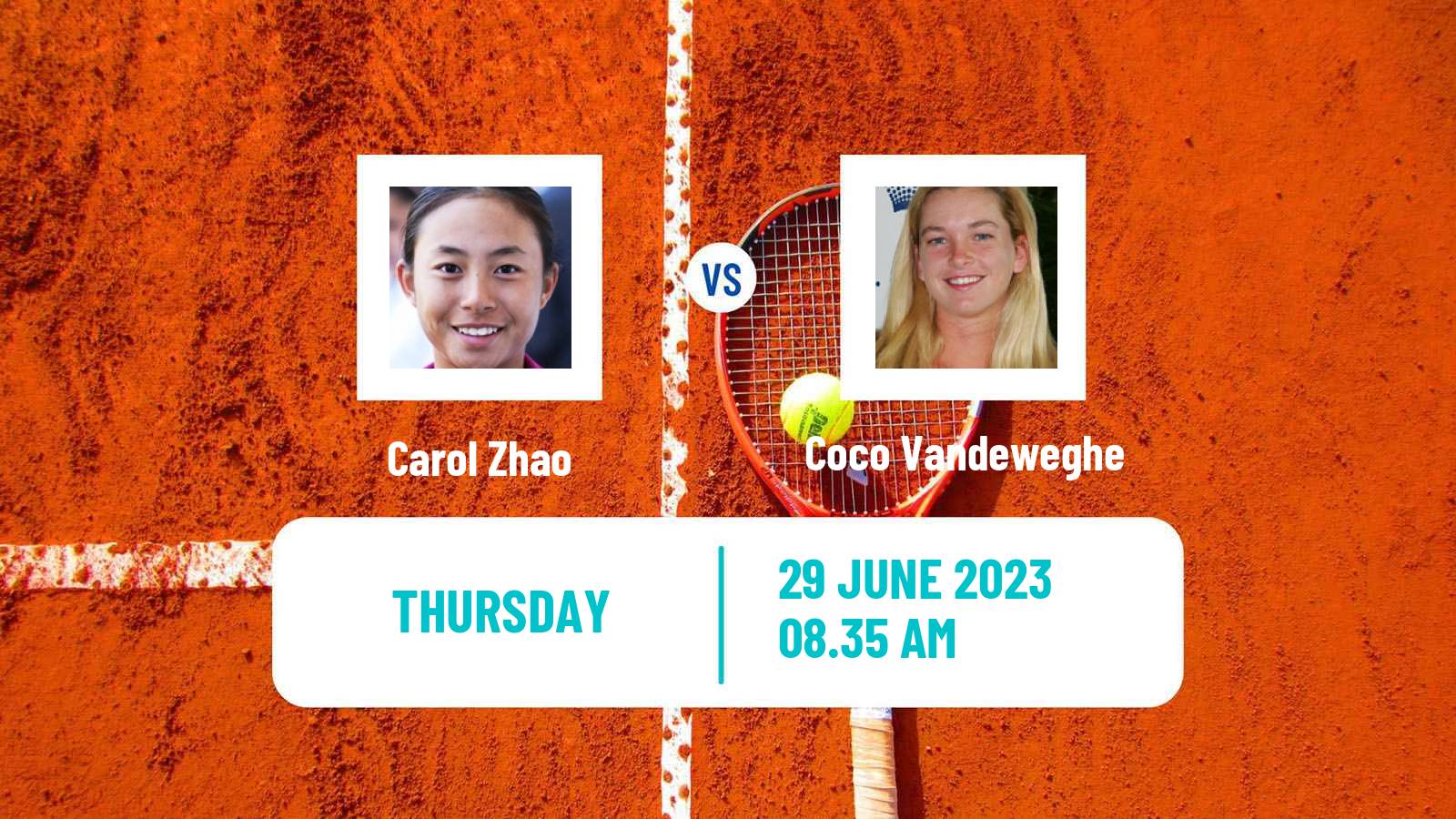 Tennis WTA Wimbledon Carol Zhao - Coco Vandeweghe