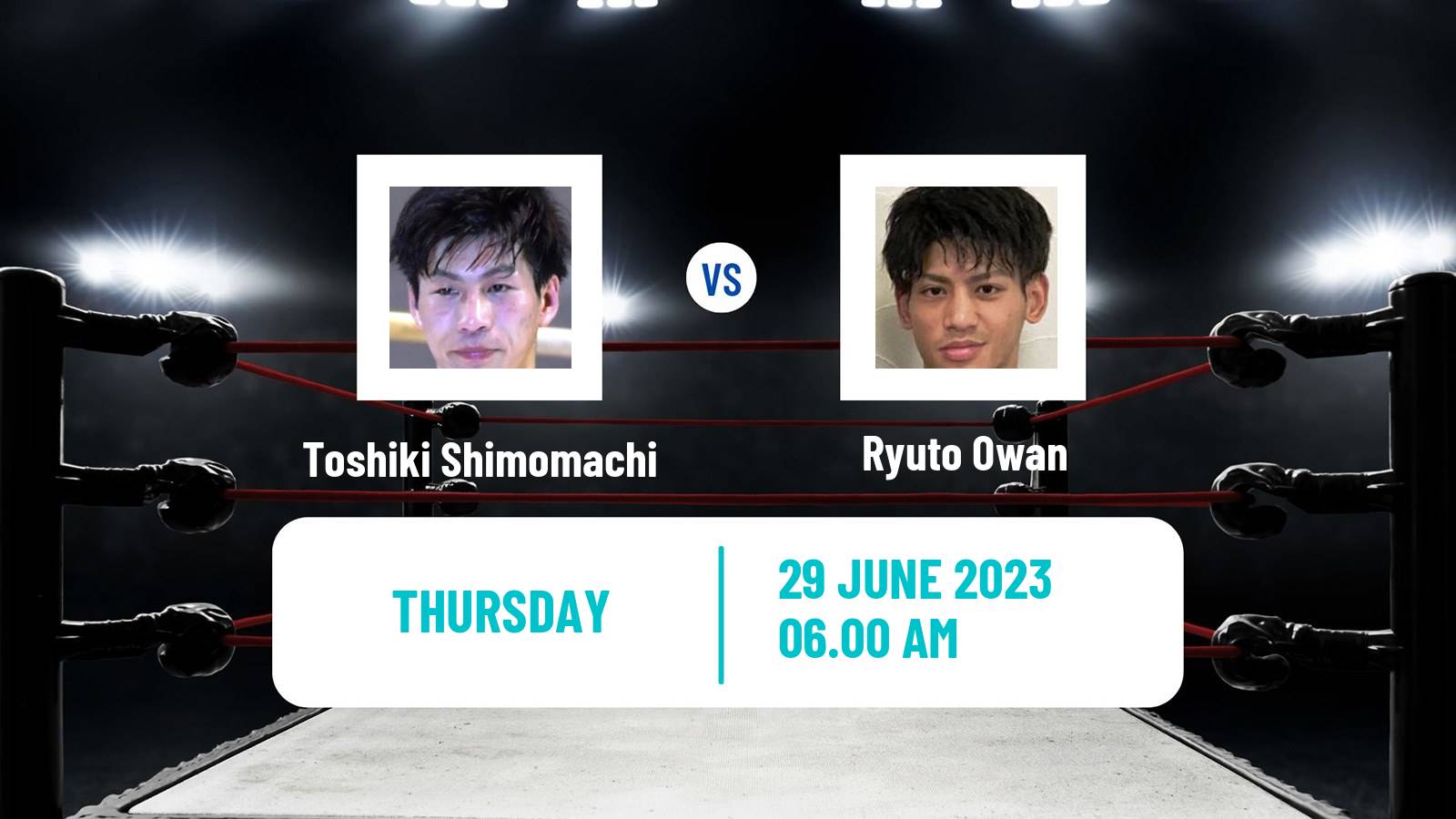 Boxing Super Bantamweight Japanese Title Men Toshiki Shimomachi - Ryuto Owan