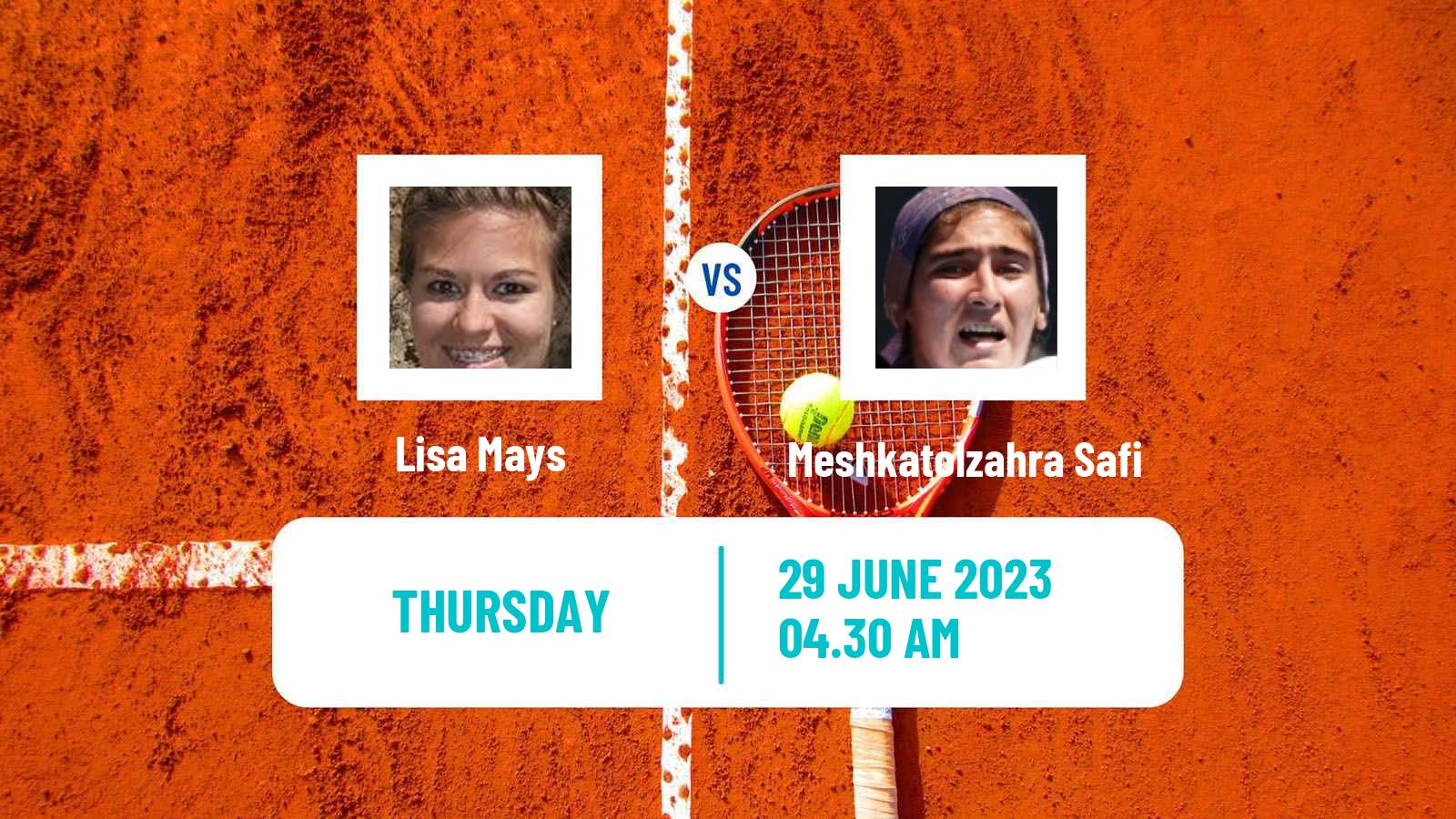 Tennis ITF W15 Monastir 21 Women Lisa Mays - Meshkatolzahra Safi