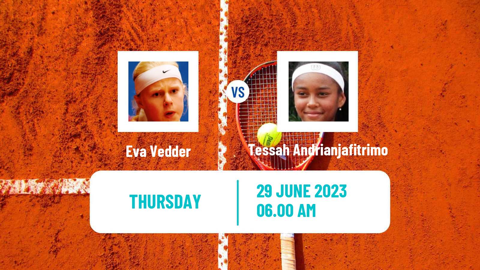 Tennis ITF W25 Perigueux Women Eva Vedder - Tessah Andrianjafitrimo