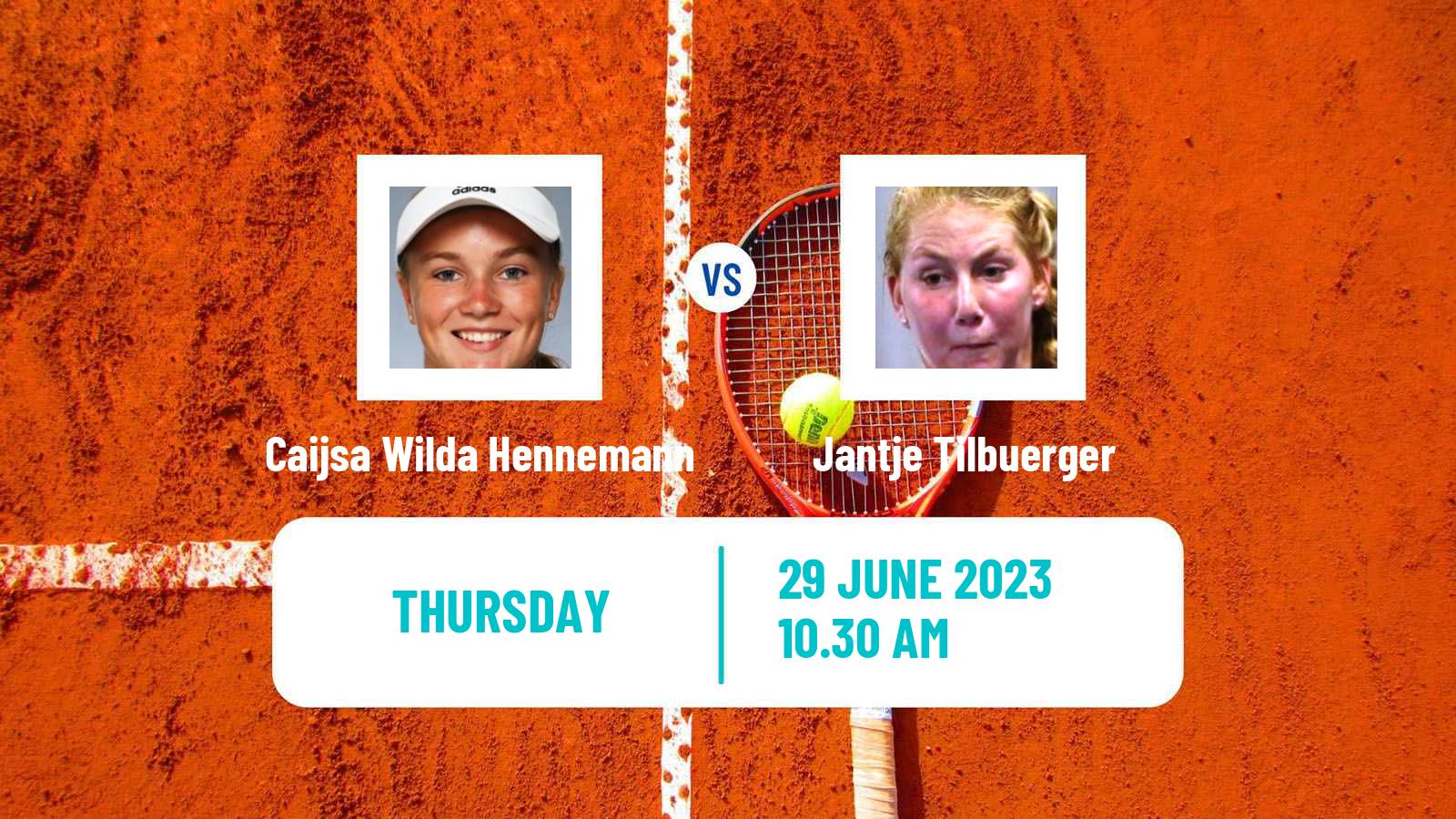 Tennis ITF W15 Alkmaar Women Caijsa Wilda Hennemann - Jantje Tilbuerger