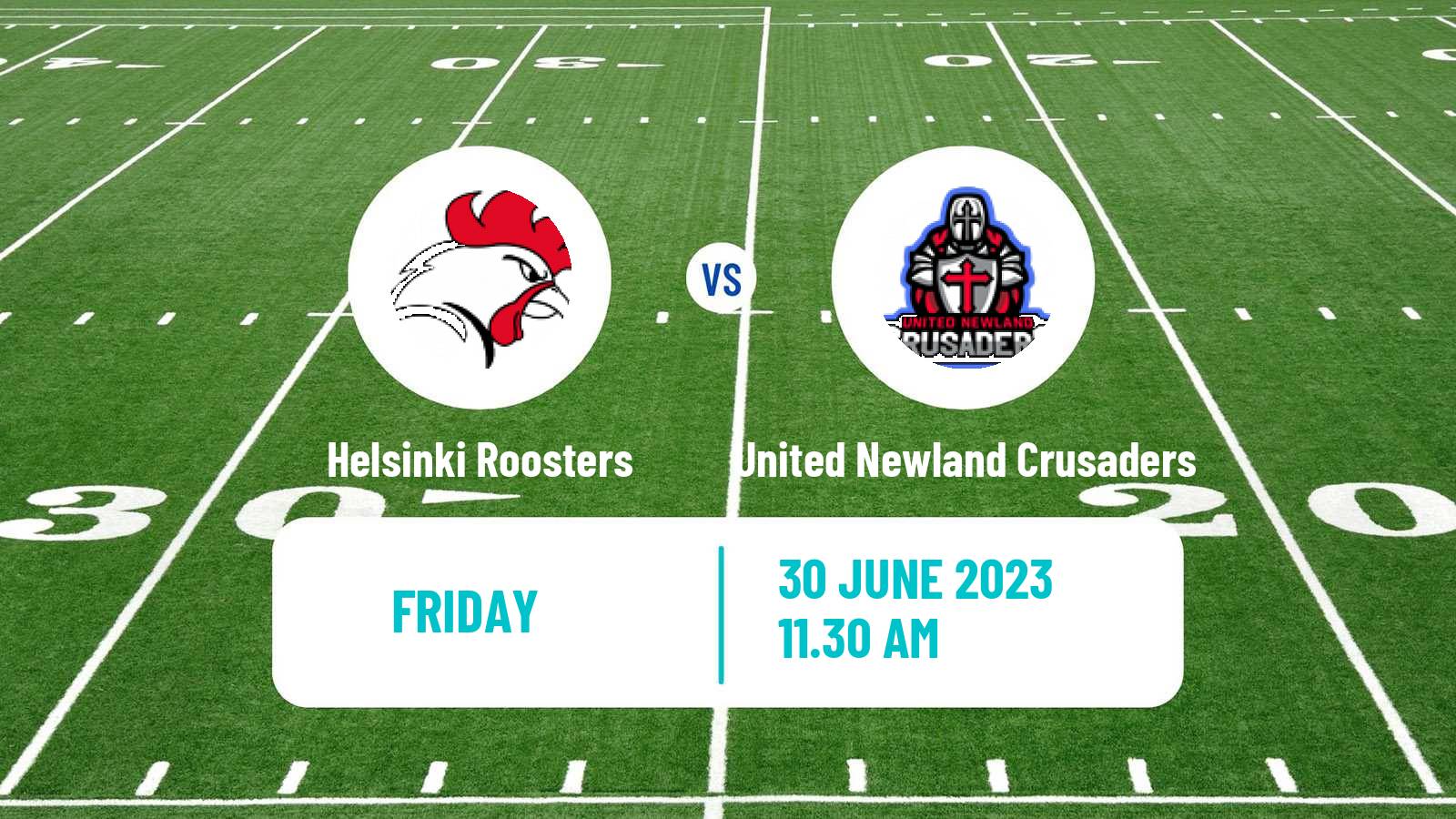 American football Finnish Vaahteraliiga Helsinki Roosters - United Newland Crusaders