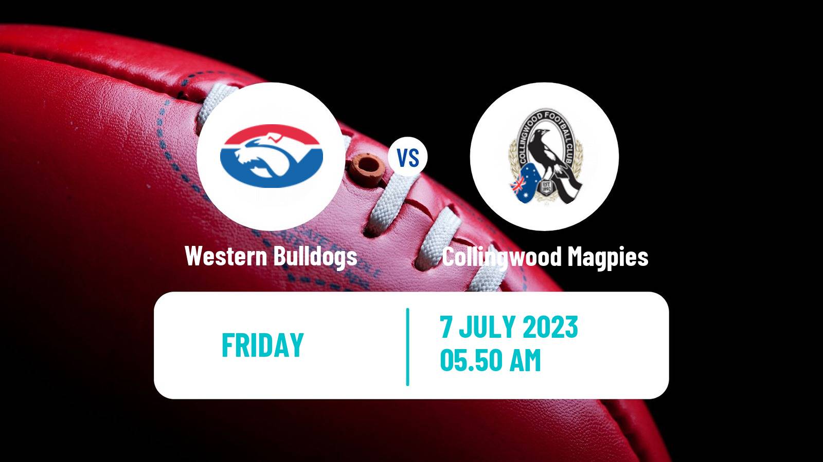 Aussie rules AFL Western Bulldogs - Collingwood Magpies