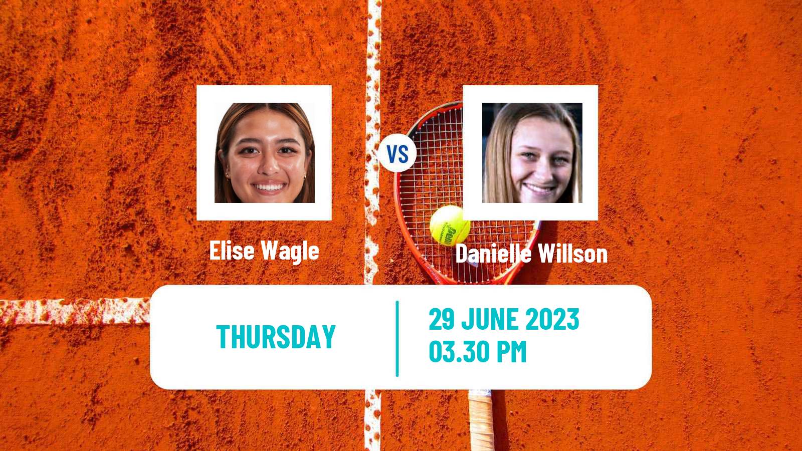 Tennis ITF W15 Irvine Ca Women Elise Wagle - Danielle Willson