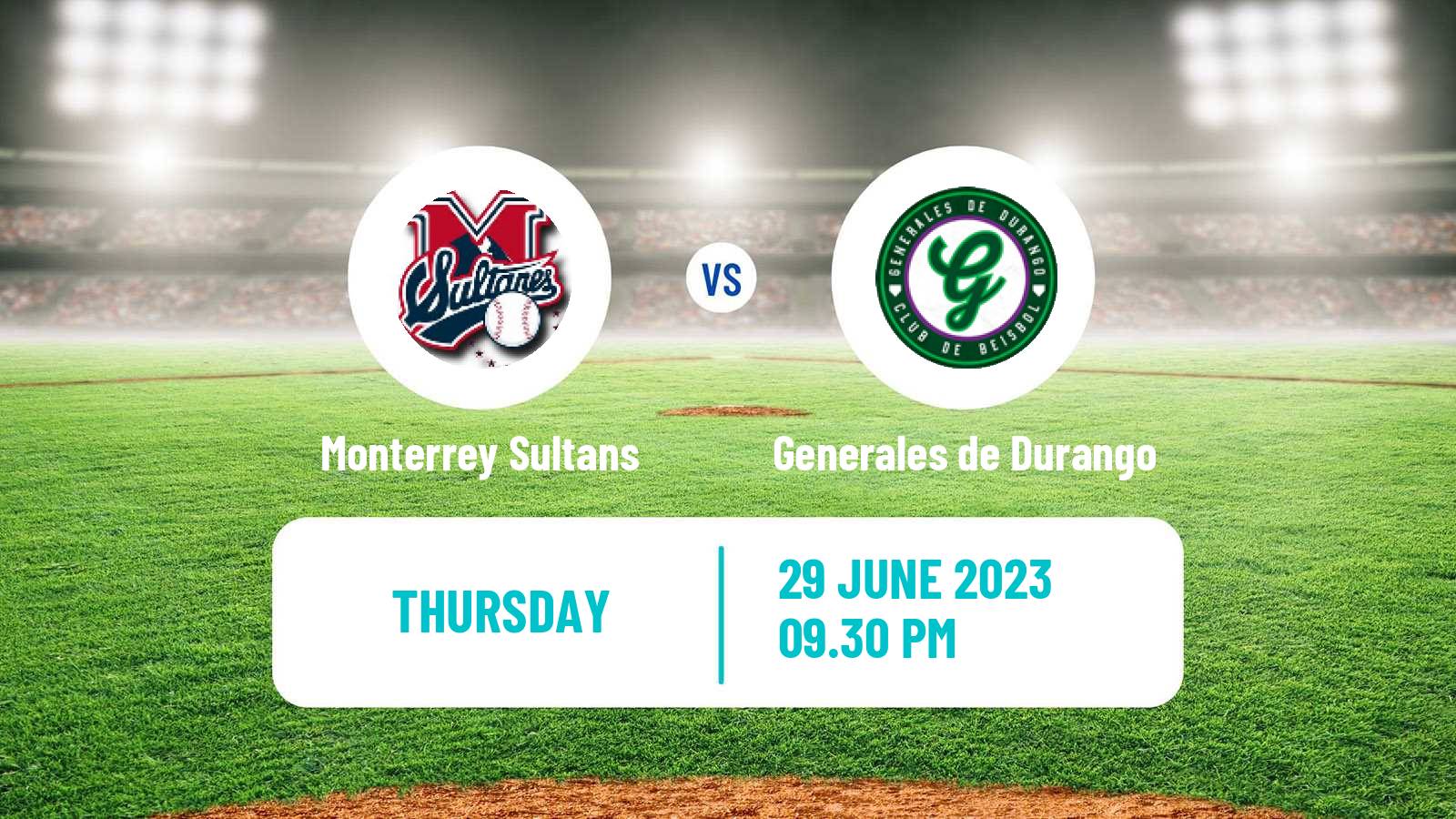 Baseball LMB Monterrey Sultans - Generales de Durango