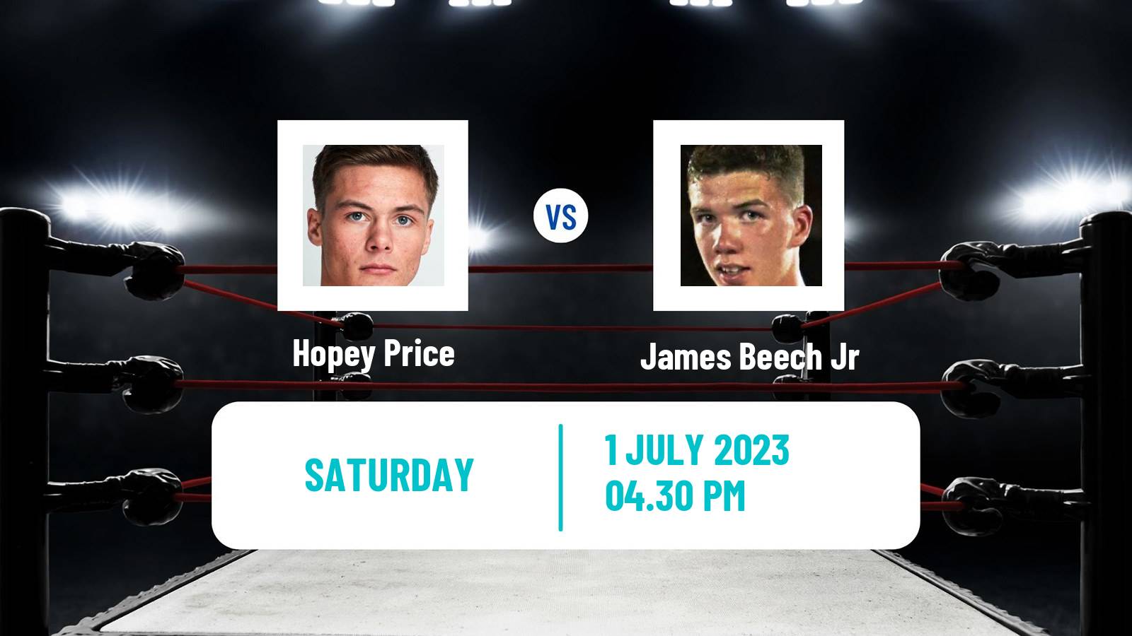 Boxing Featherweight Others Matches Men Hopey Price - James Beech Jr