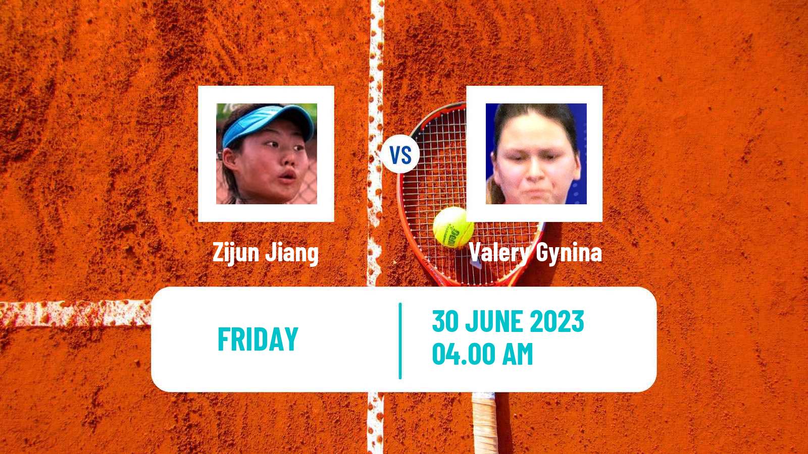 Tennis ITF W15 Tianjin 3 Women Zijun Jiang - Valery Gynina