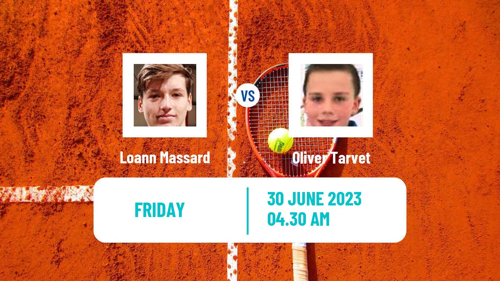Tennis ITF M15 Monastir 26 Men Loann Massard - Oliver Tarvet