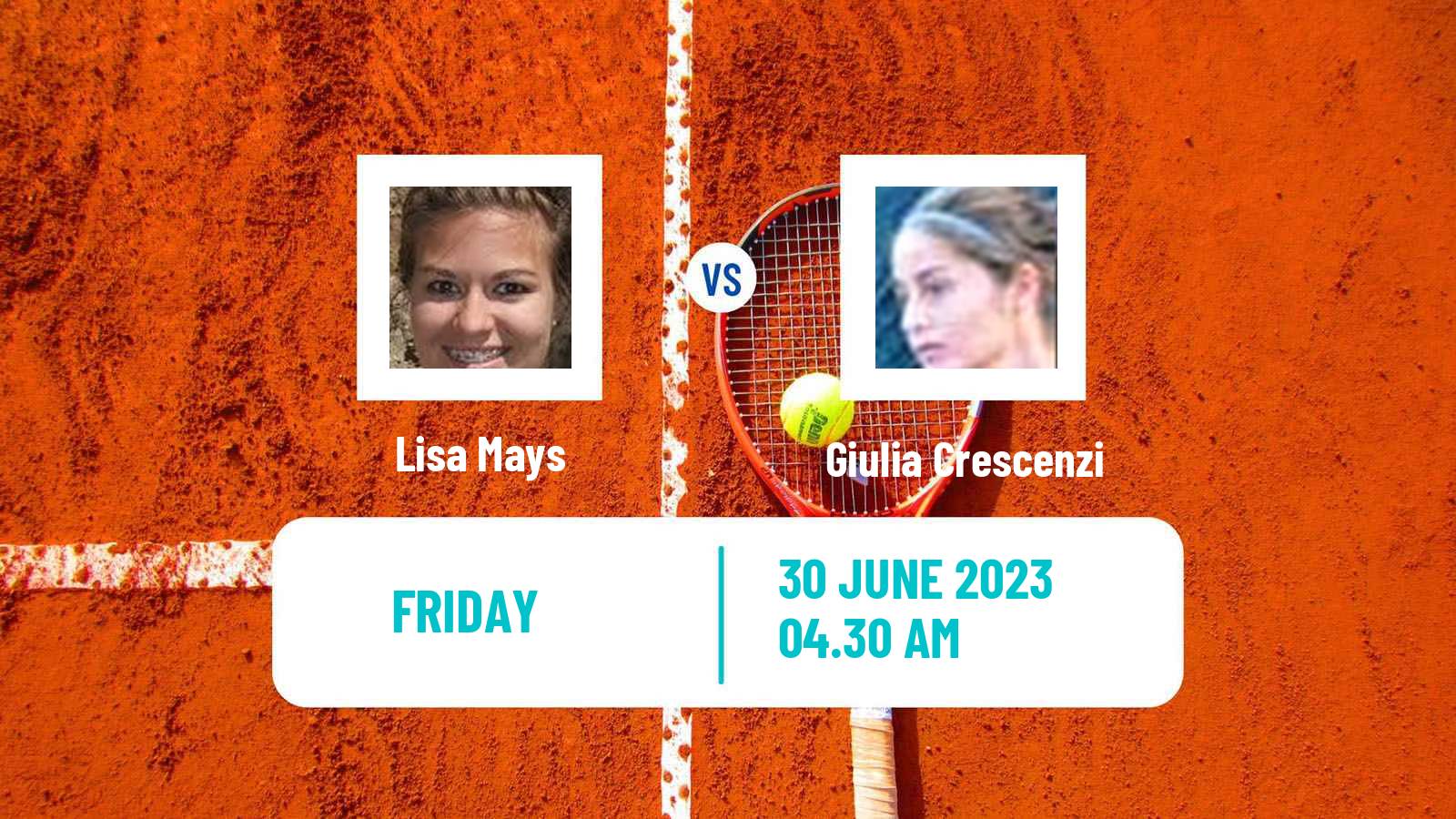 Tennis ITF W15 Monastir 21 Women Lisa Mays - Giulia Crescenzi