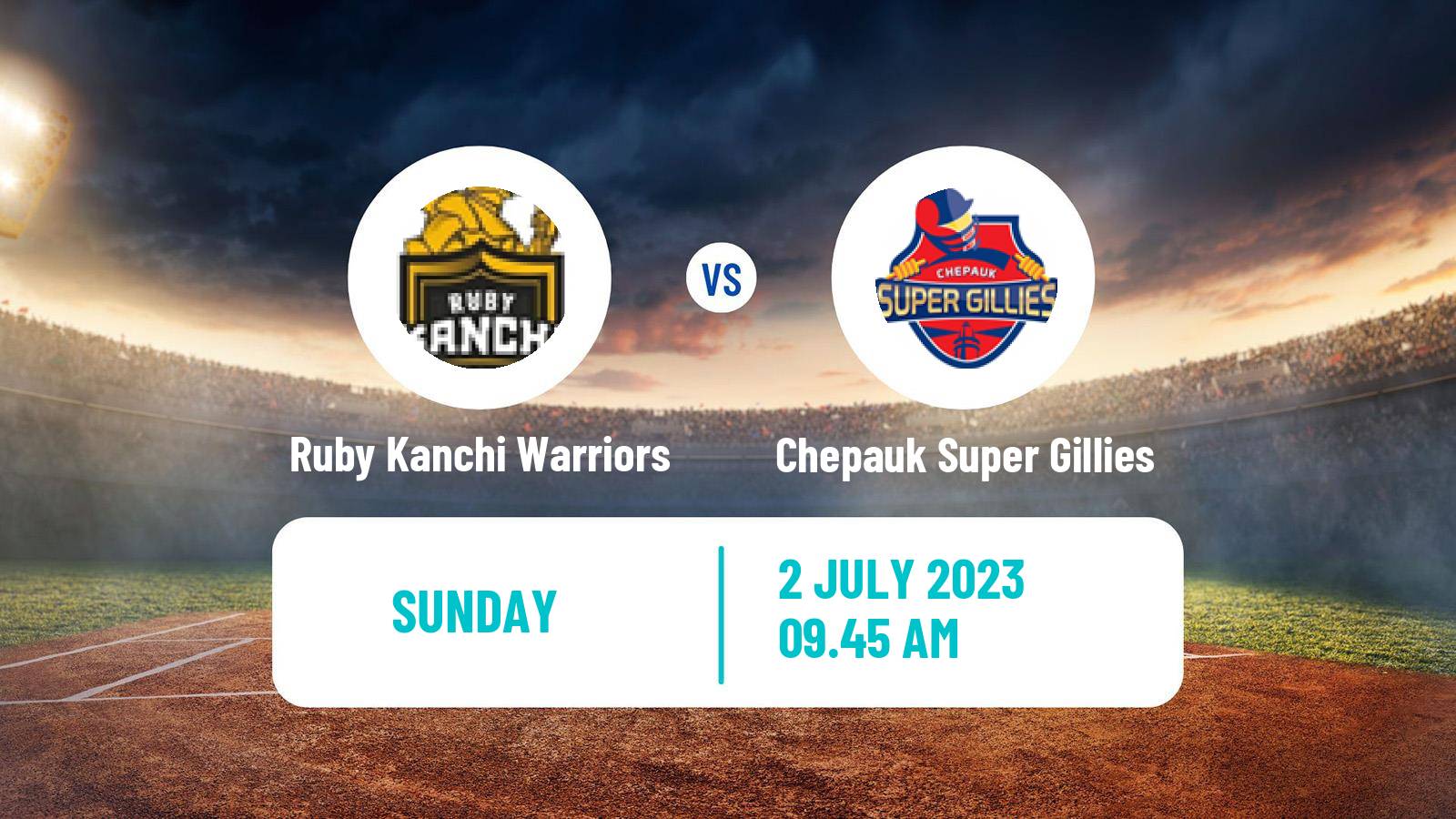 Cricket Tamil Nadu Premier League Ruby Kanchi Warriors - Chepauk Super Gillies