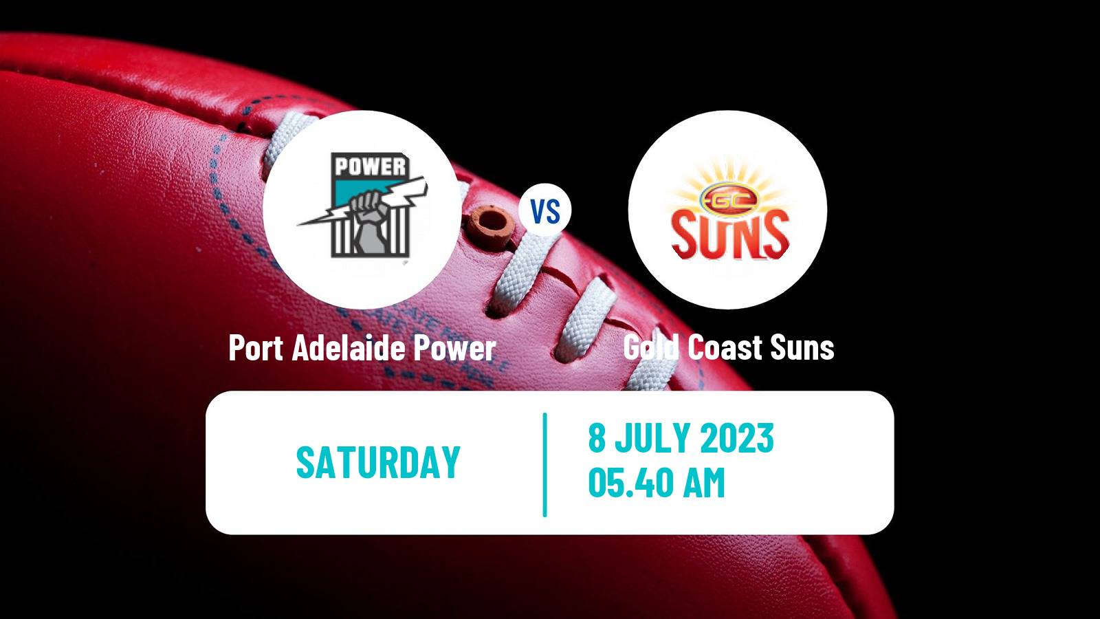 Aussie rules AFL Port Adelaide Power - Gold Coast Suns