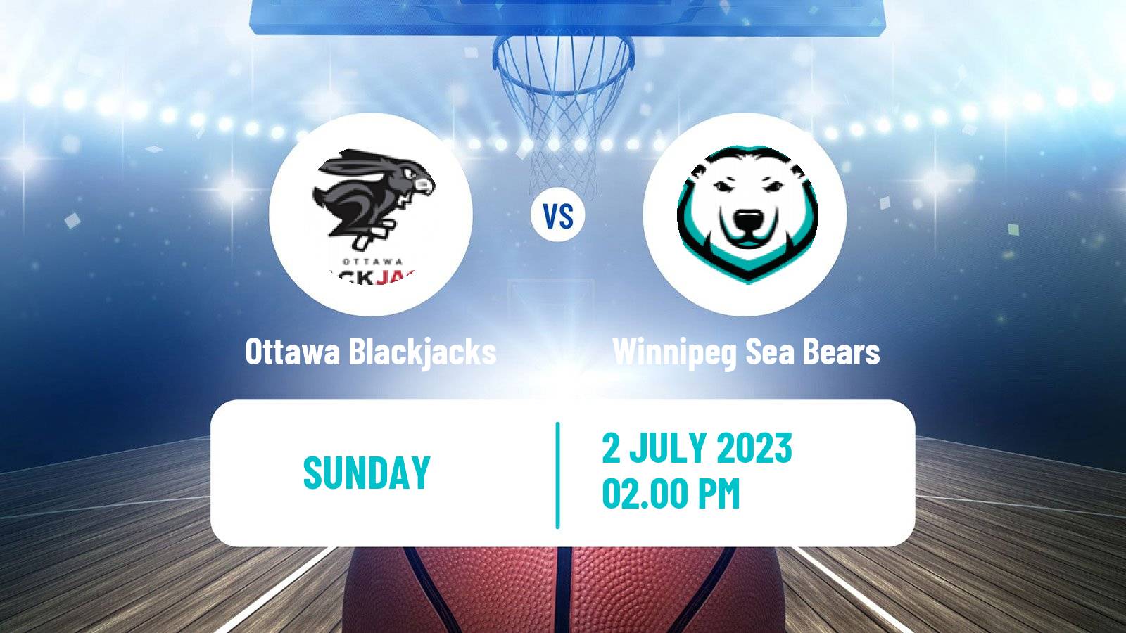 Basketball Canadian CEBL Ottawa Blackjacks - Winnipeg Sea Bears