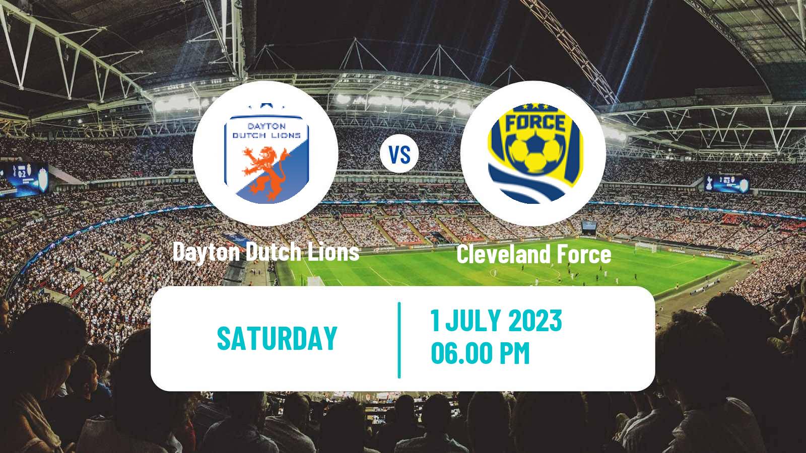Soccer USL League Two Dayton Dutch Lions - Cleveland Force