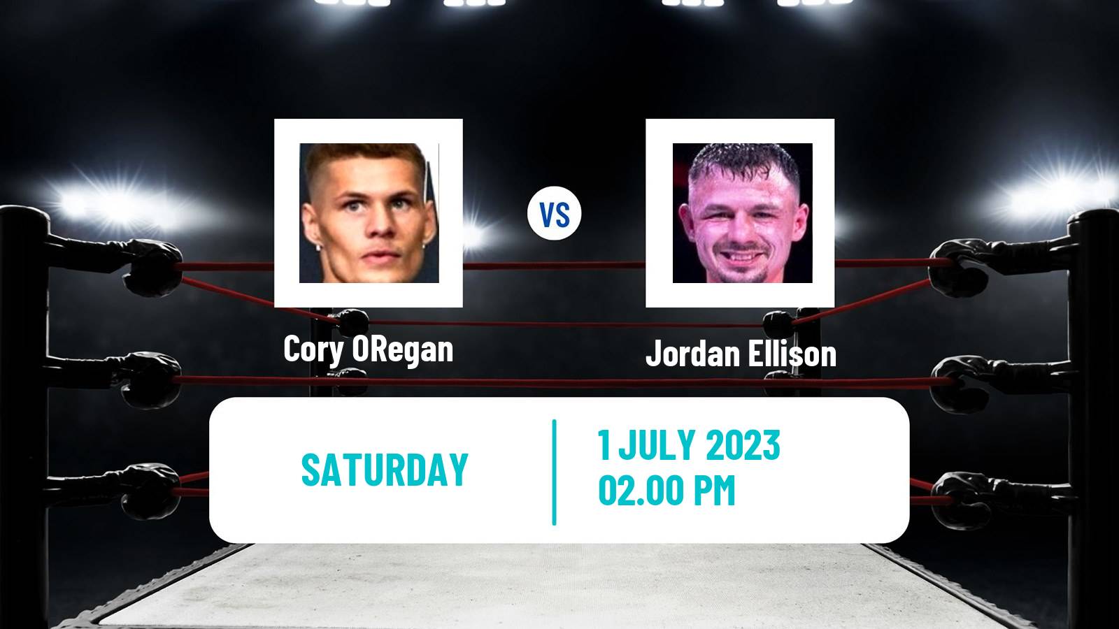 Boxing Lightweight Others Matches Men Cory O'Regan - Jordan Ellison