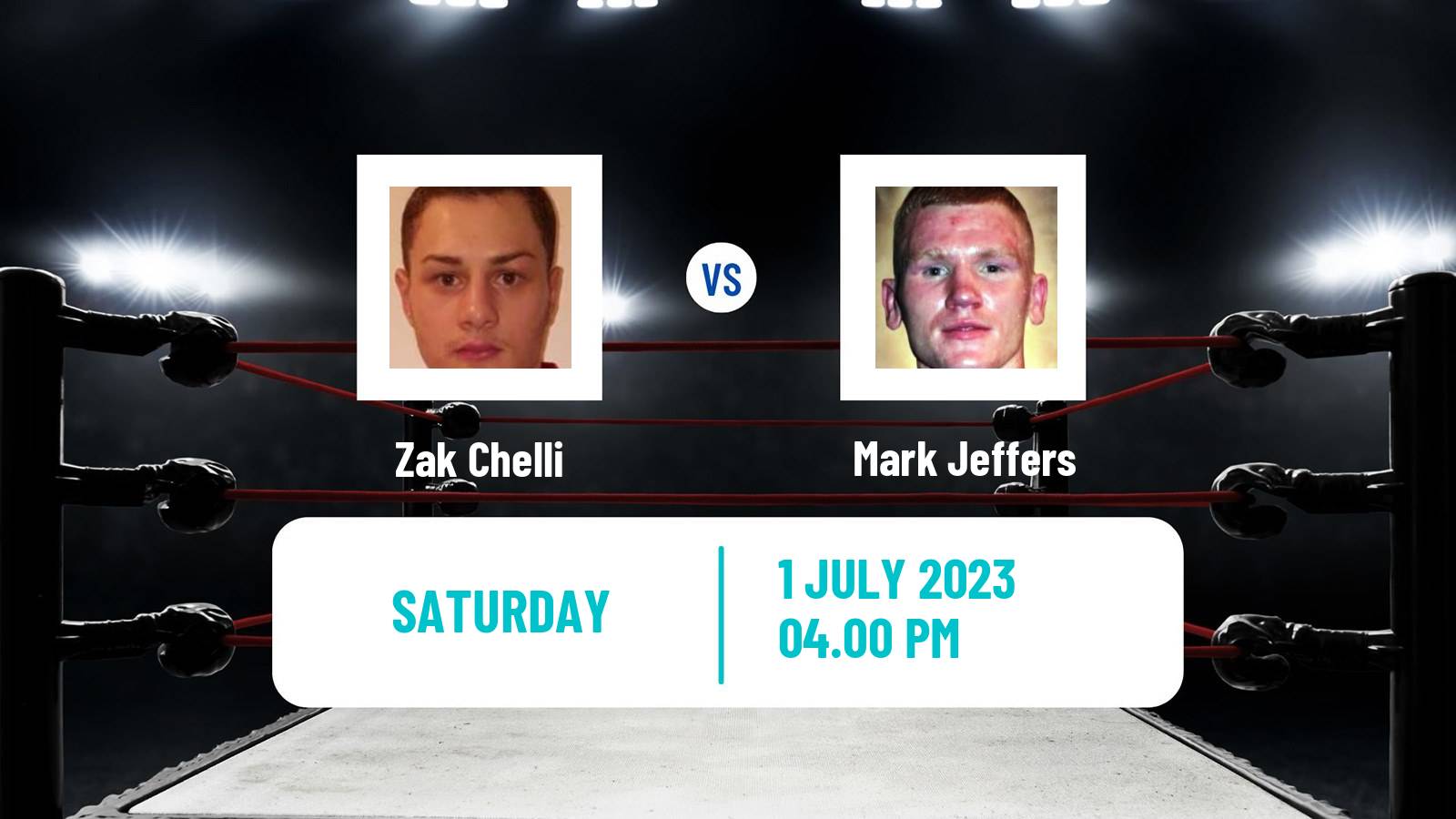 Boxing Super Middleweight Others Matches Men Zak Chelli - Mark Jeffers